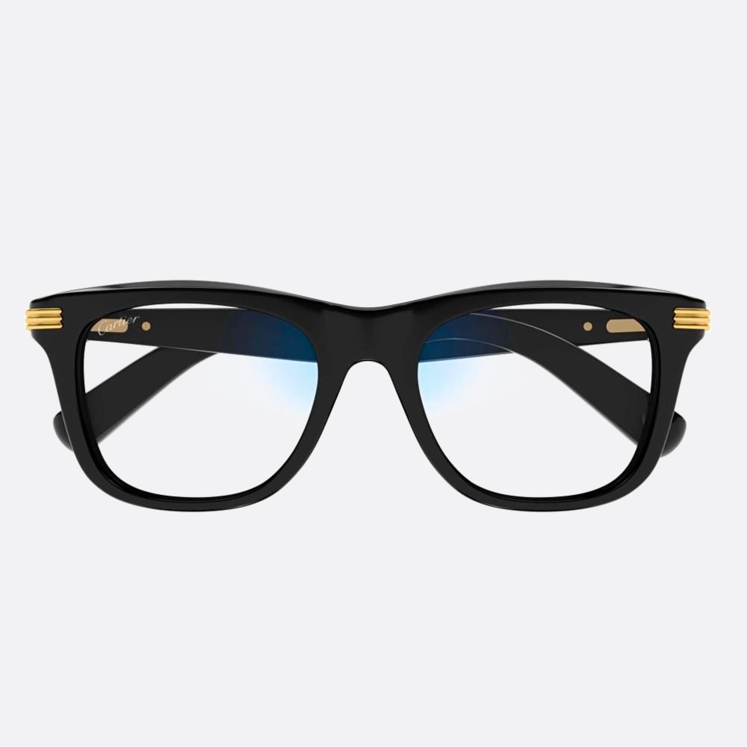Cartier 53mm Black Squared Photochromic Men Sunglasses - Main View