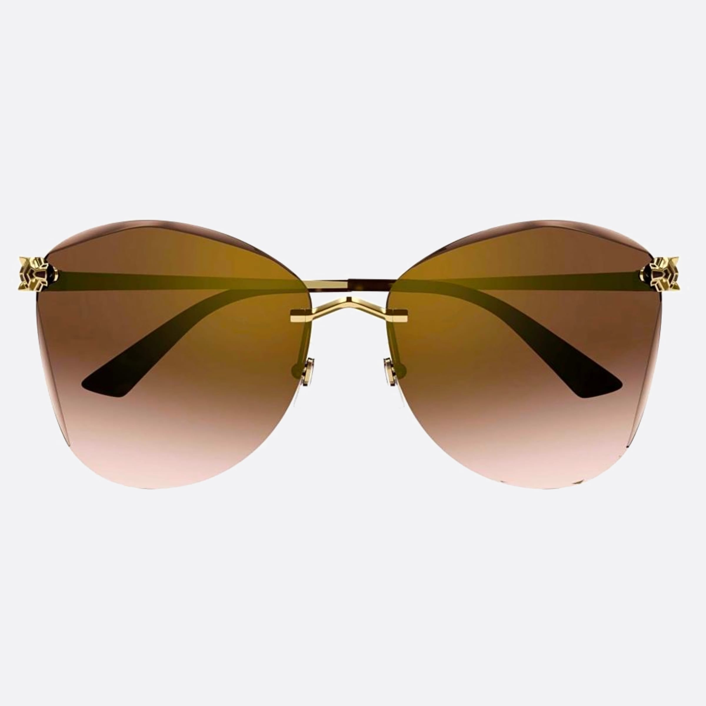 Cartier 62mm Gbs Gold Squared Women Sunglasses - Main View