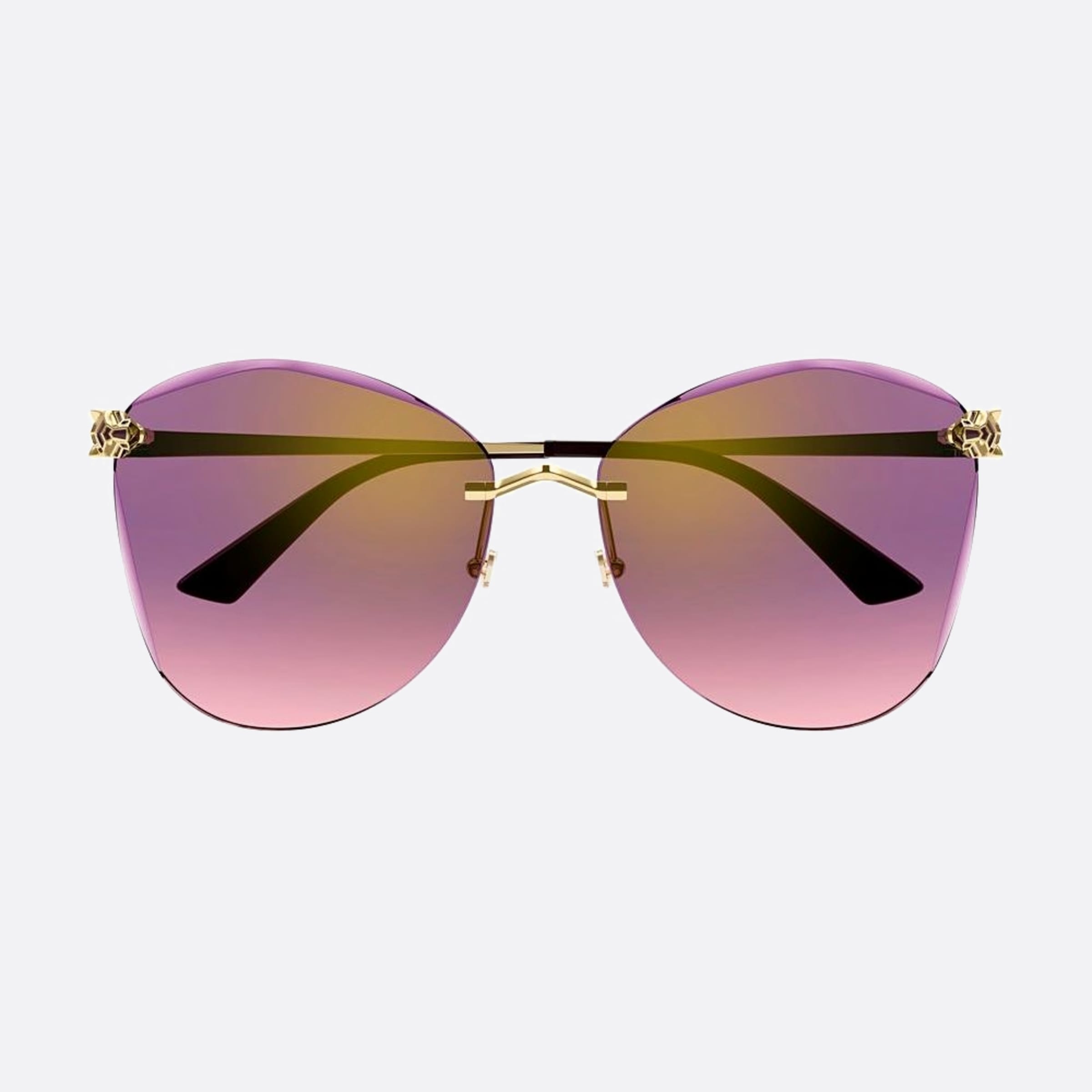 Cartier 62mm Abc Gold Squared Women Sunglasses - Detail View
