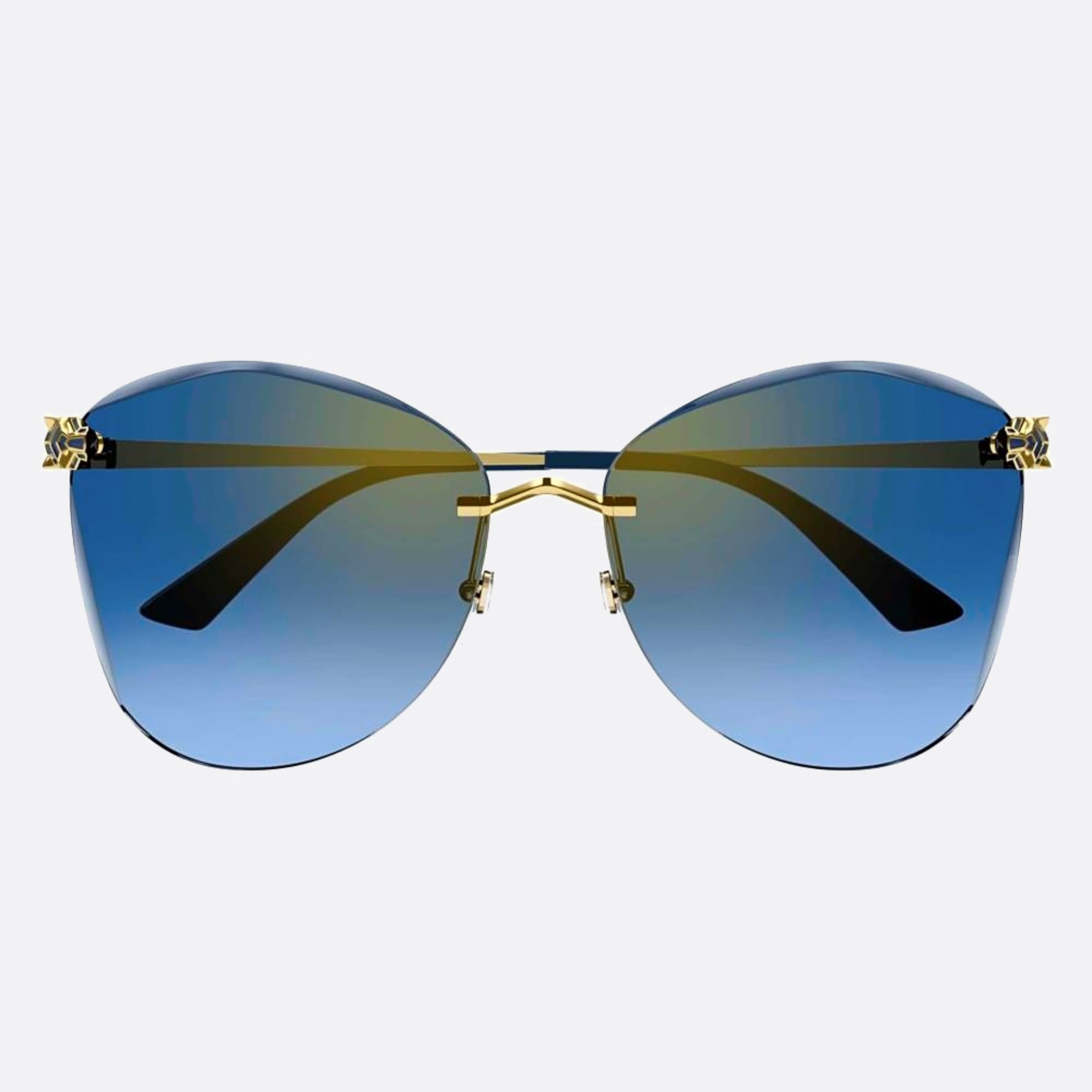 Cartier 62mm Gold Squared Women Sunglasses - Main View
