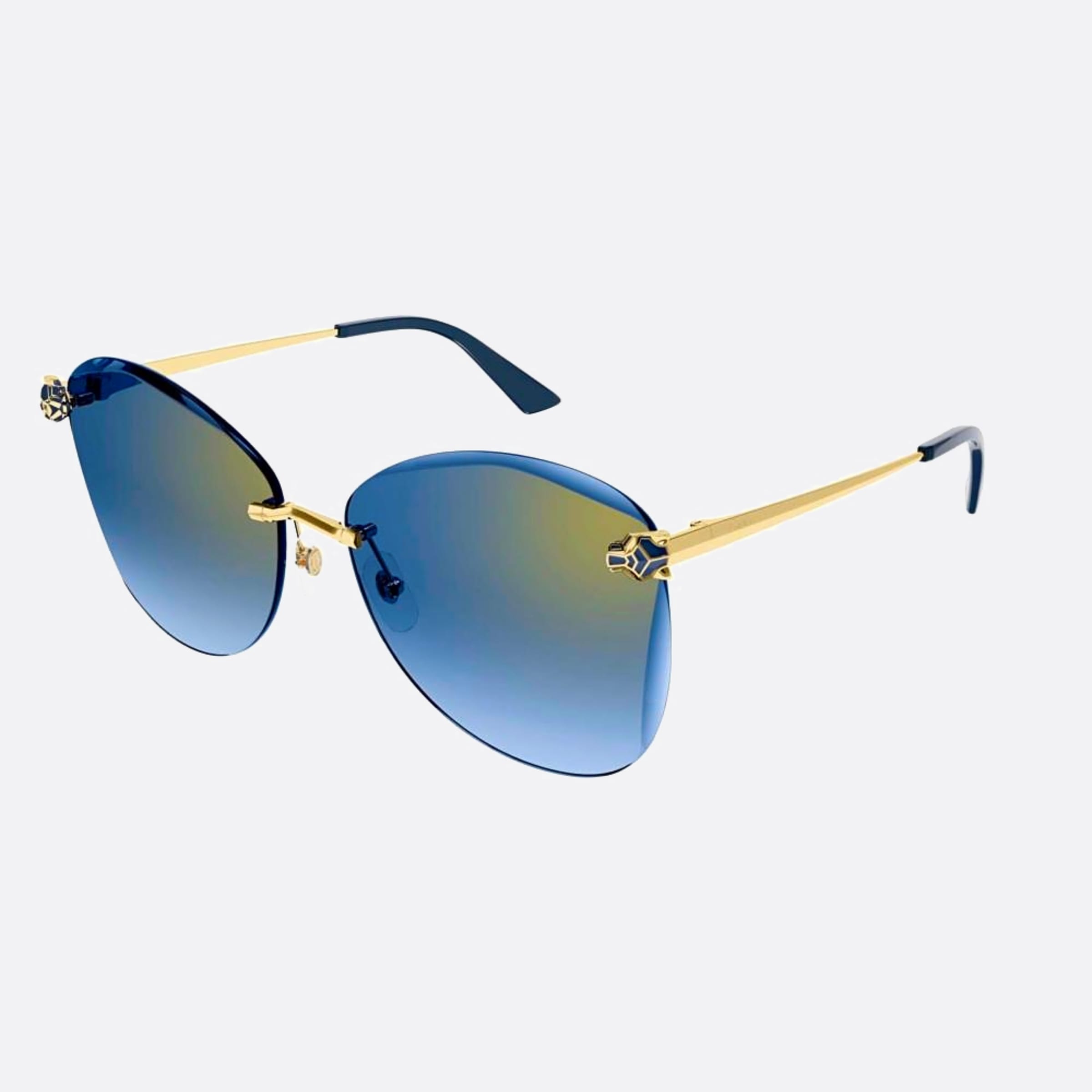 Cartier 62mm Gold Squared Women Sunglasses - Side View