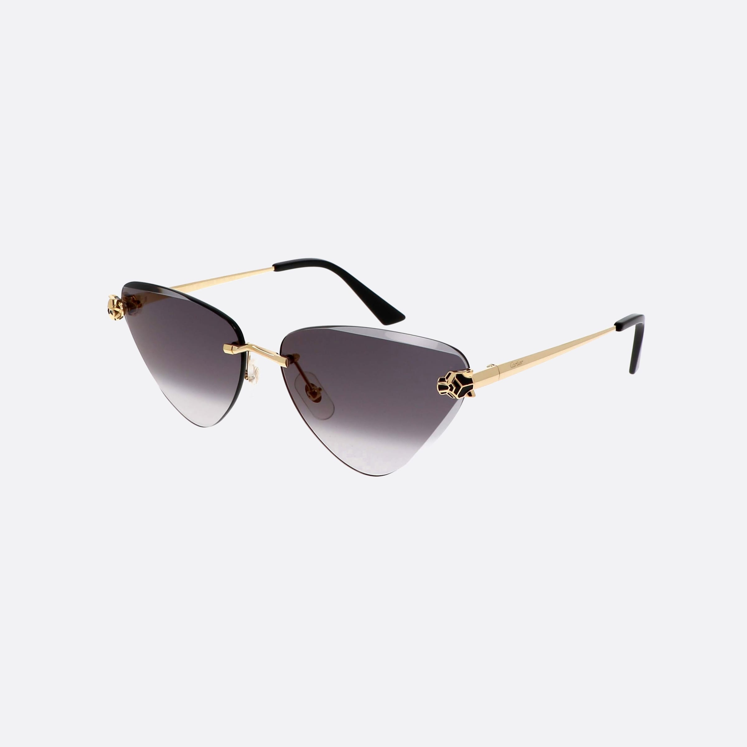 Cartier 62mm Bgs Gold Cat Eye Women Sunglasses - Main View