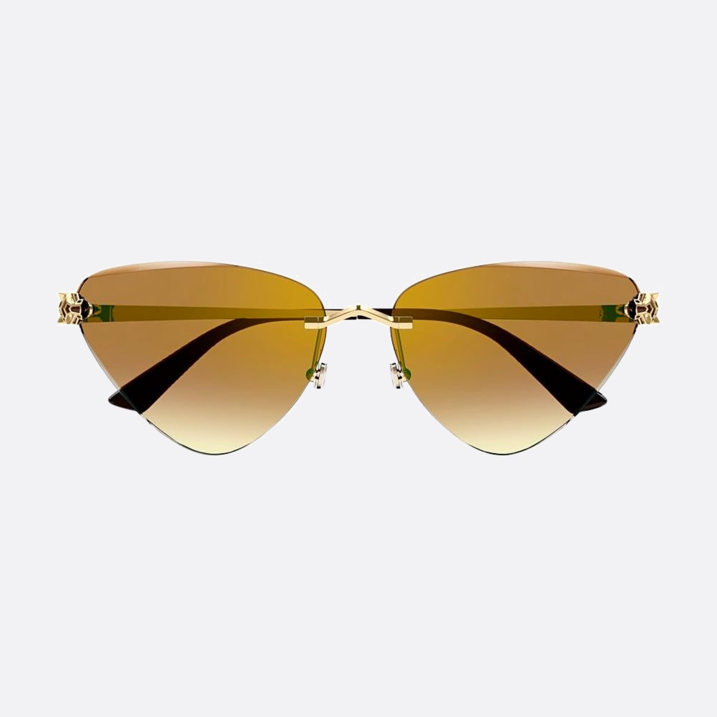 Cartier 62mm Gbb Gold Cat Eye Women Sunglasses - Main View