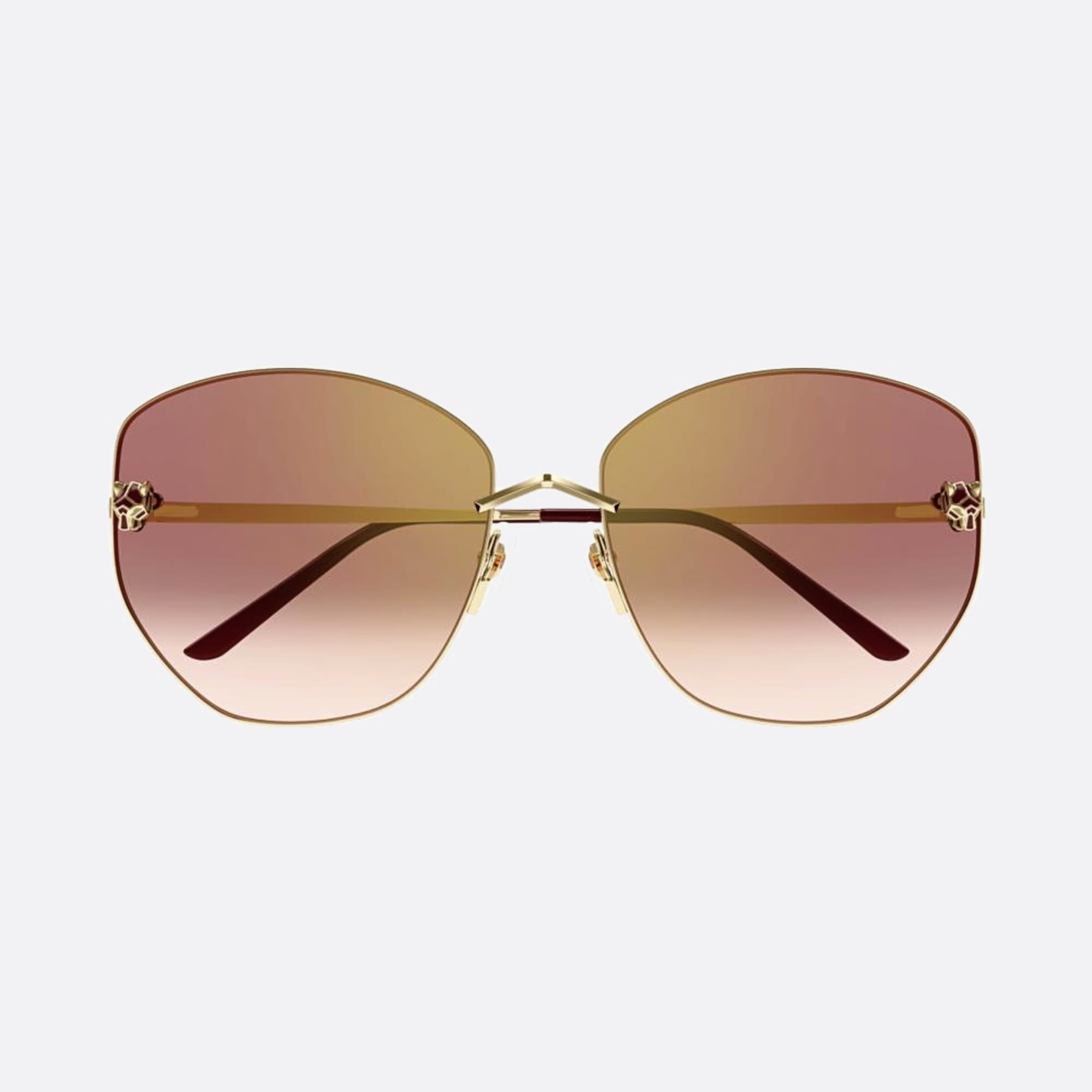 Cartier 62mm Gold Butterfly Women Sunglasses - Main View