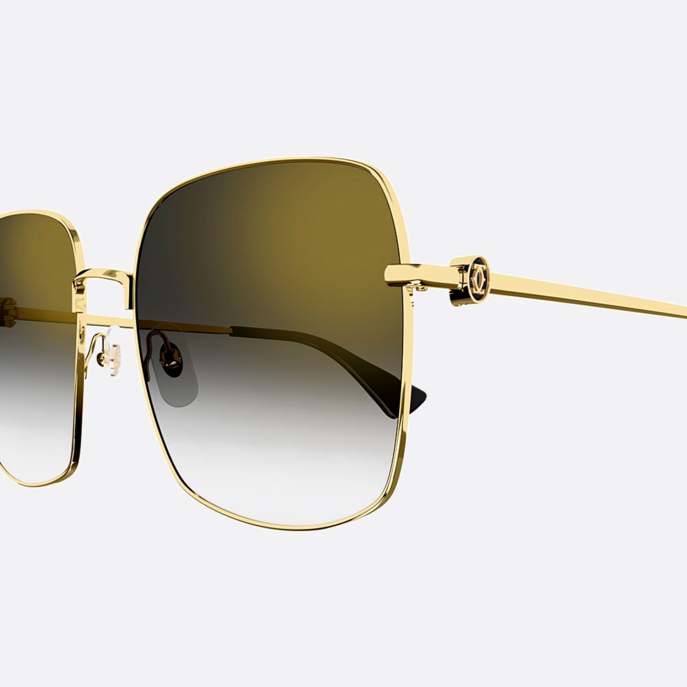 Cartier 60mm Bgs Gold Geometric Women Sunglasses - Lifestyle Shot