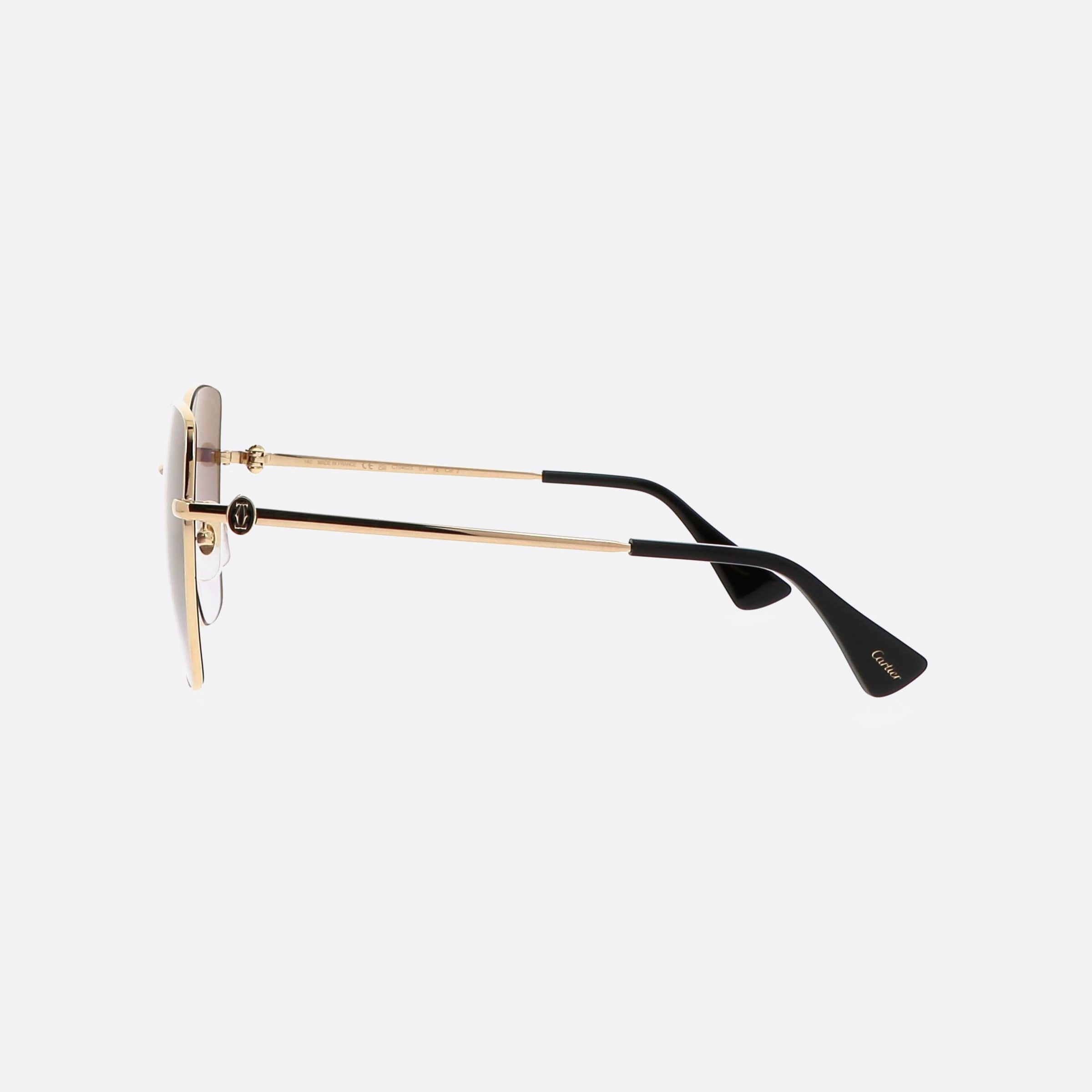 Cartier 59mm Gold Squared Women Sunglasses - Detail View