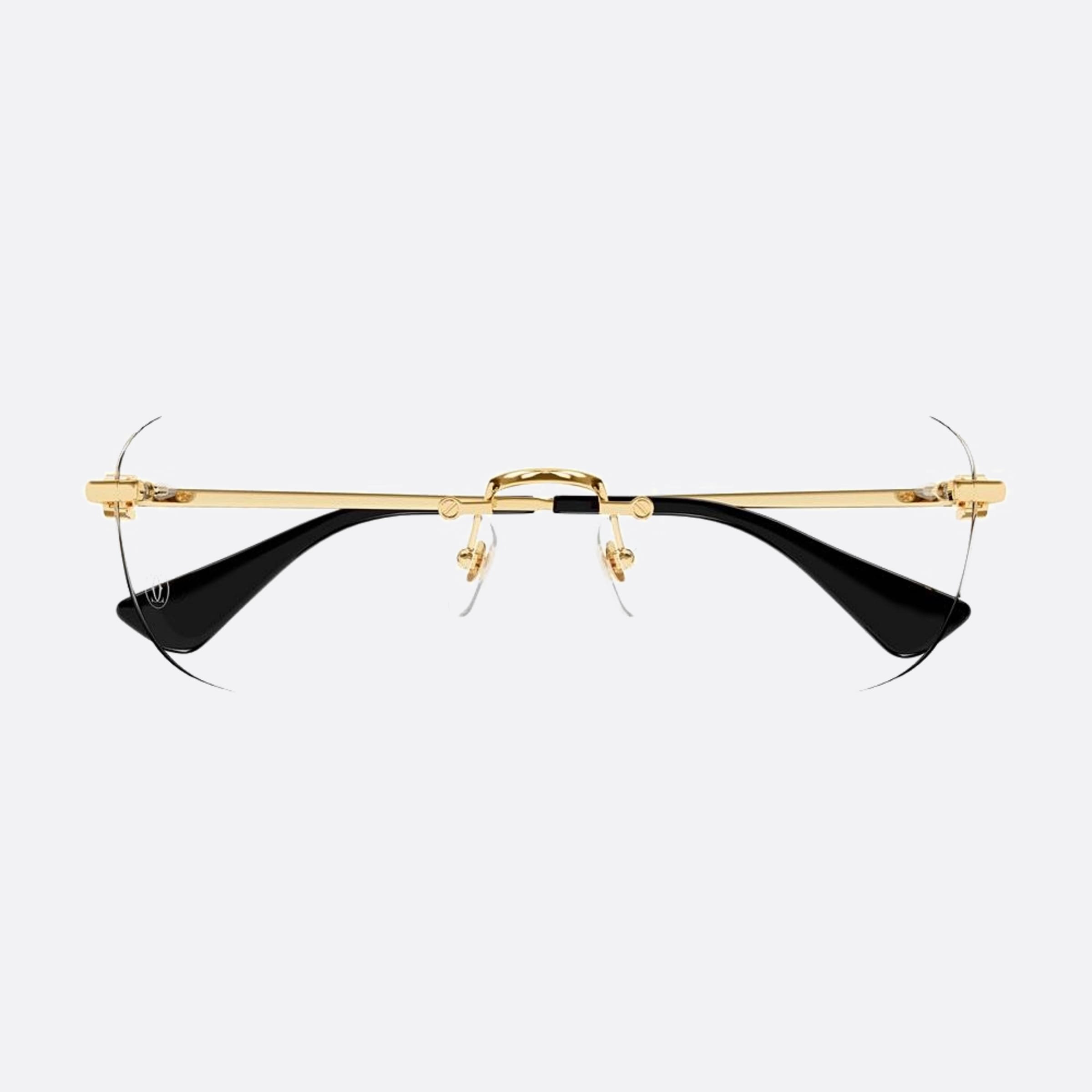 Cartier 56mm Gold Geometric Women Eyeglasses - Main View