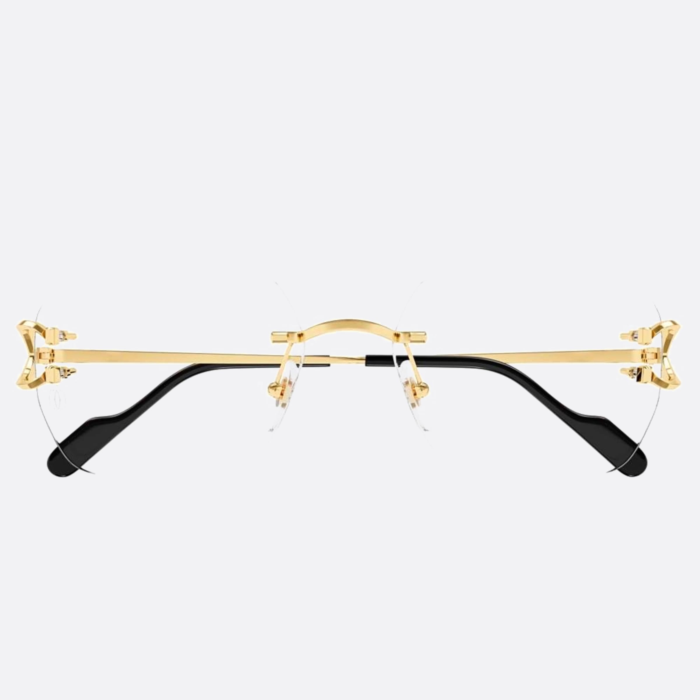 Cartier 57mm Gold Visor Unisex Eyeglasses - Main View