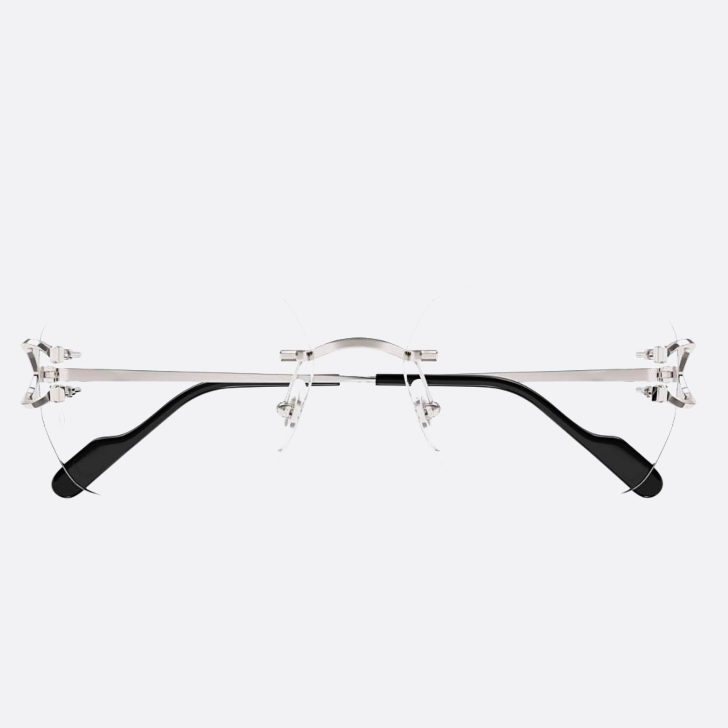 Cartier 57mm Silver Visor Unisex Eyeglasses - Main View