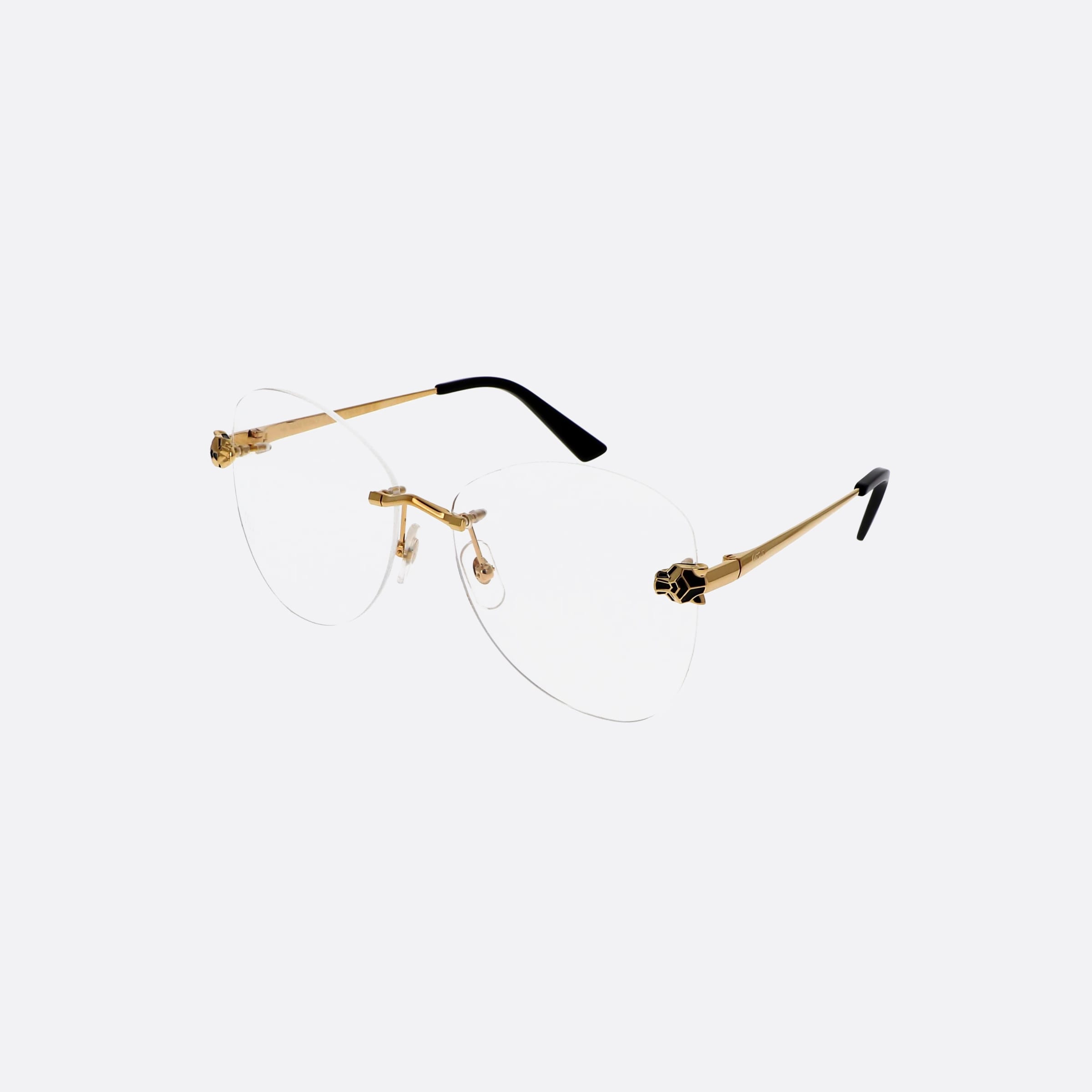 Cartier 58mm Gold Butterfly Women Eyeglasses - Main View