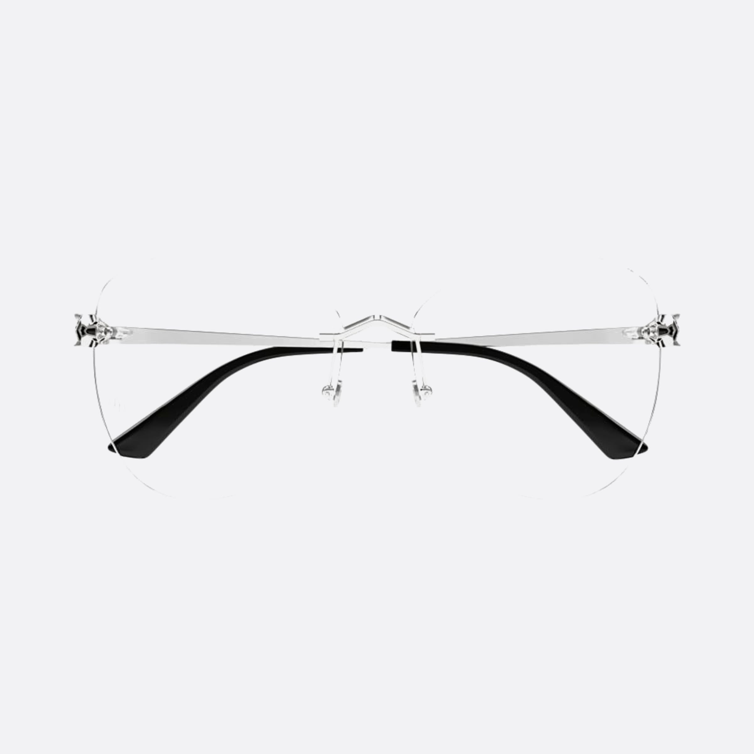 Cartier 58mm Silver Butterfly Women Eyeglasses - Main View