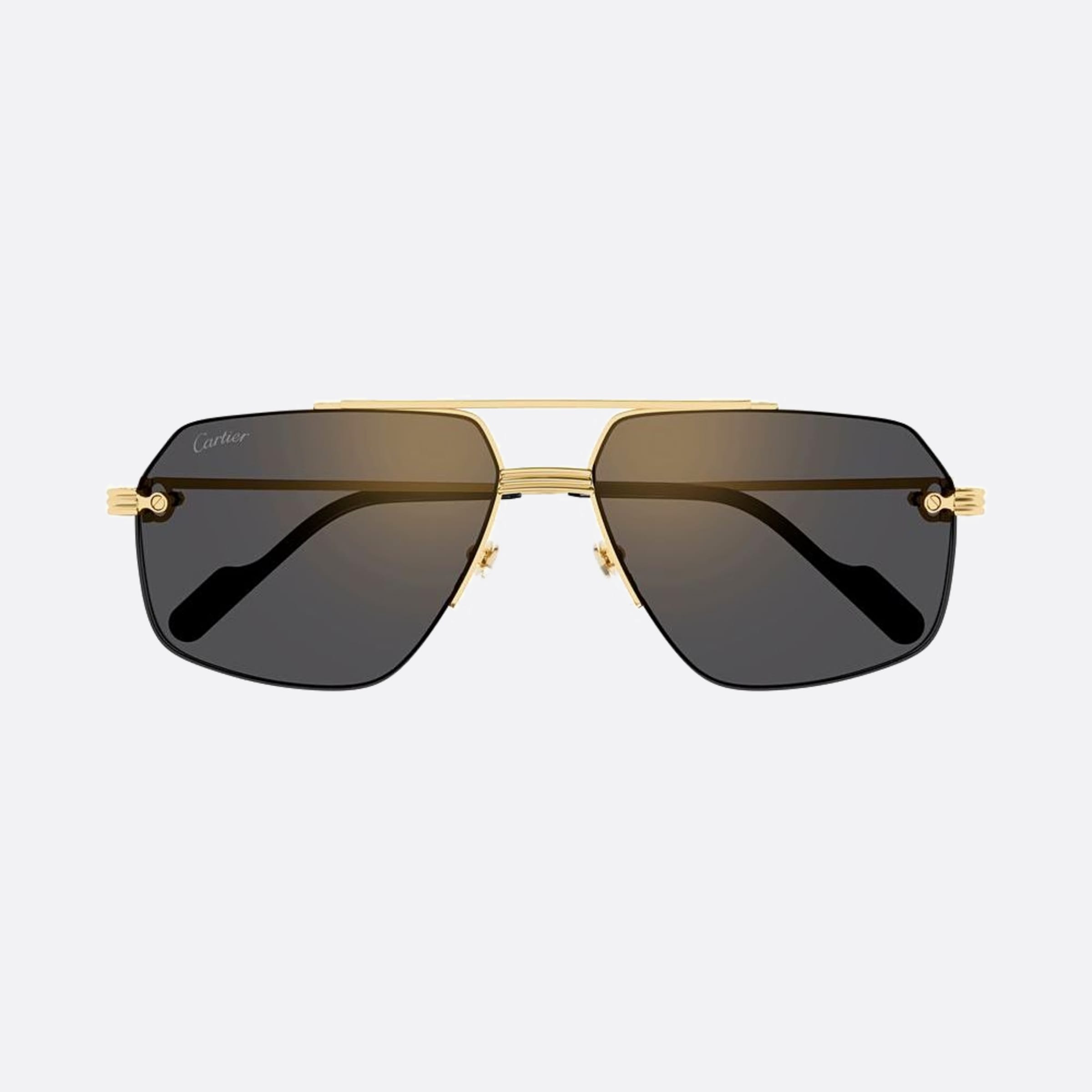 Cartier 60mm Black Pilot Men Sunglasses - Main View
