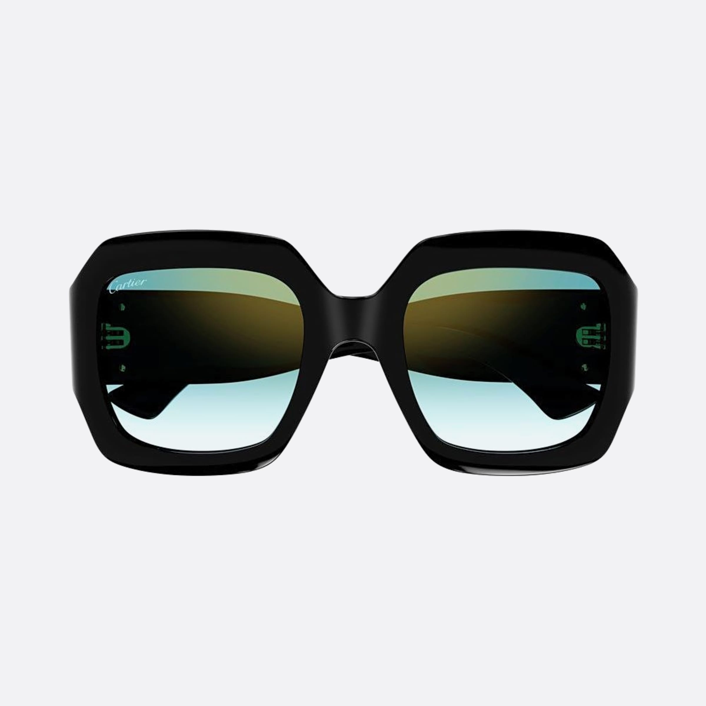 Cartier 54mm Black Squared Women Sunglasses - Main View