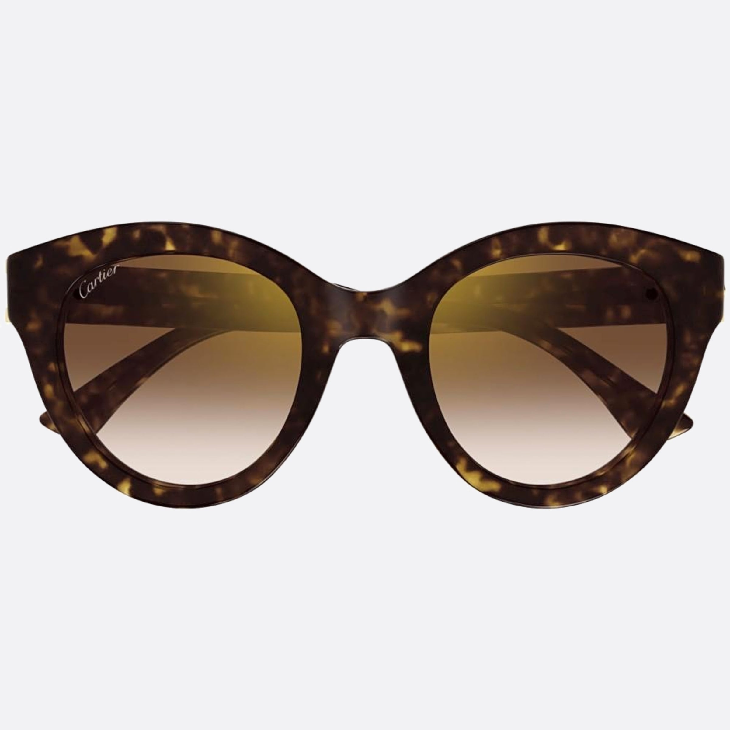 Cartier 50mm Havana Cat Eye Women Sunglasses - Main View