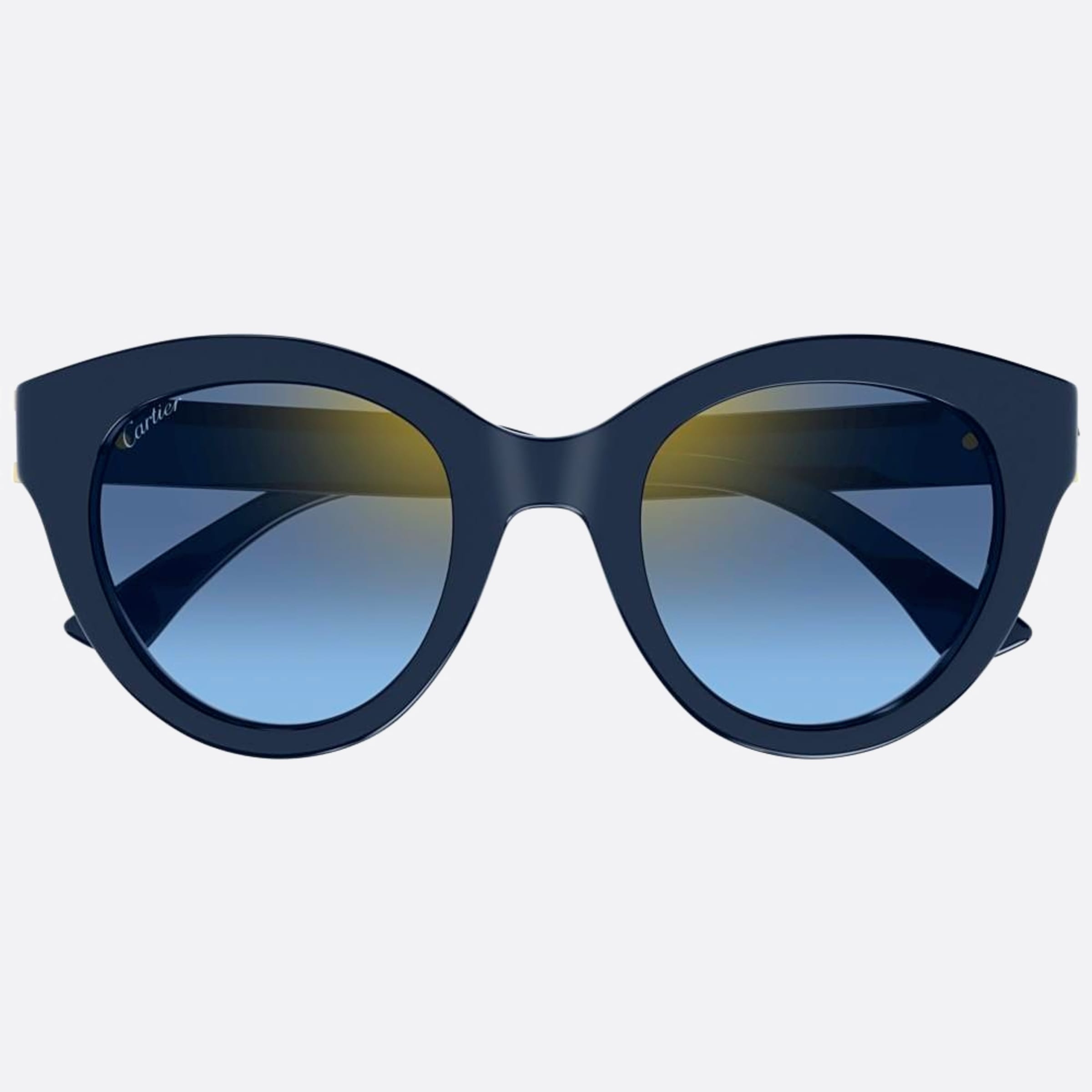 Cartier 50mm Blue Cat Eye Women Sunglasses - Main View