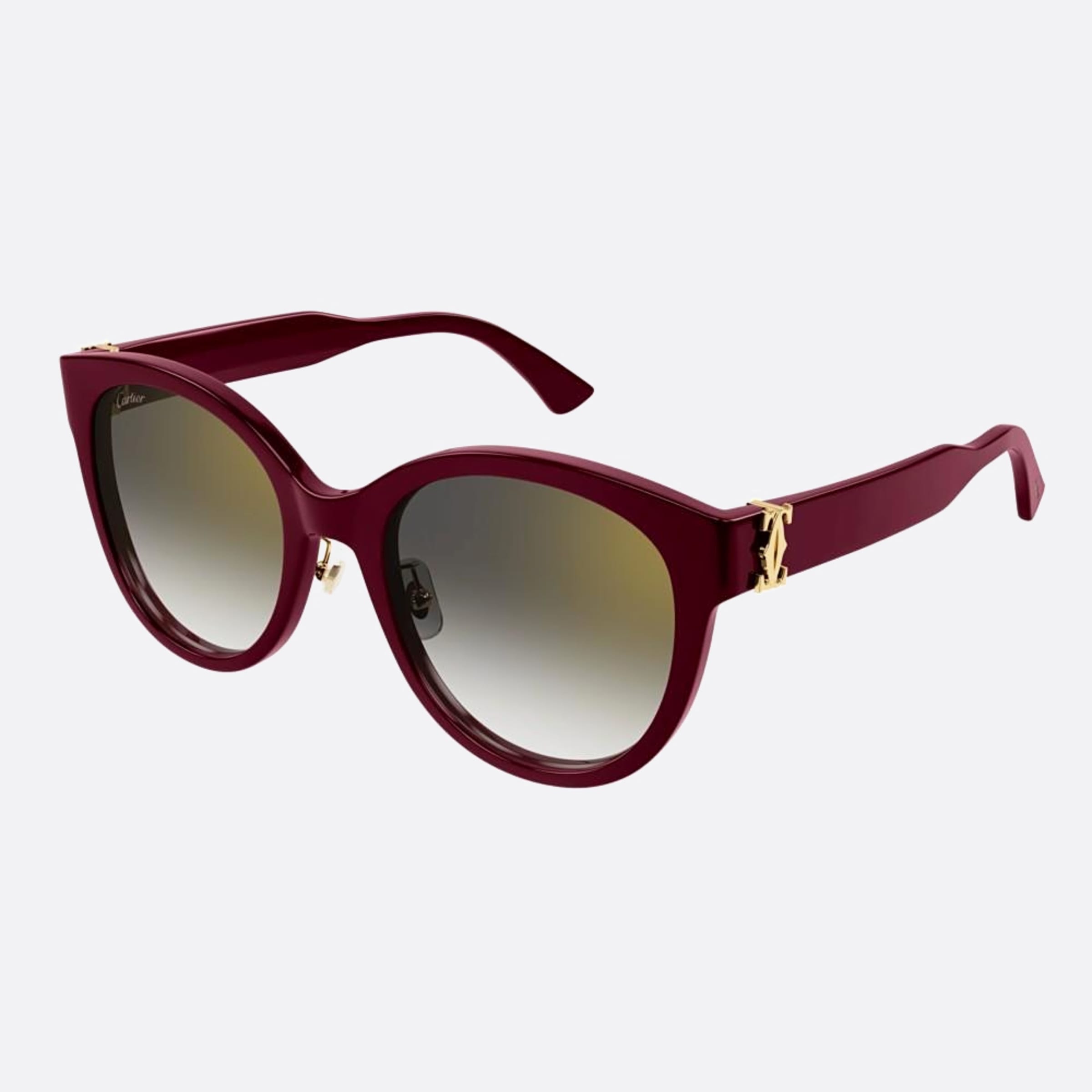 Cartier 56mm Ct0438sa Red Cat Eye Women Sunglasses - Side View