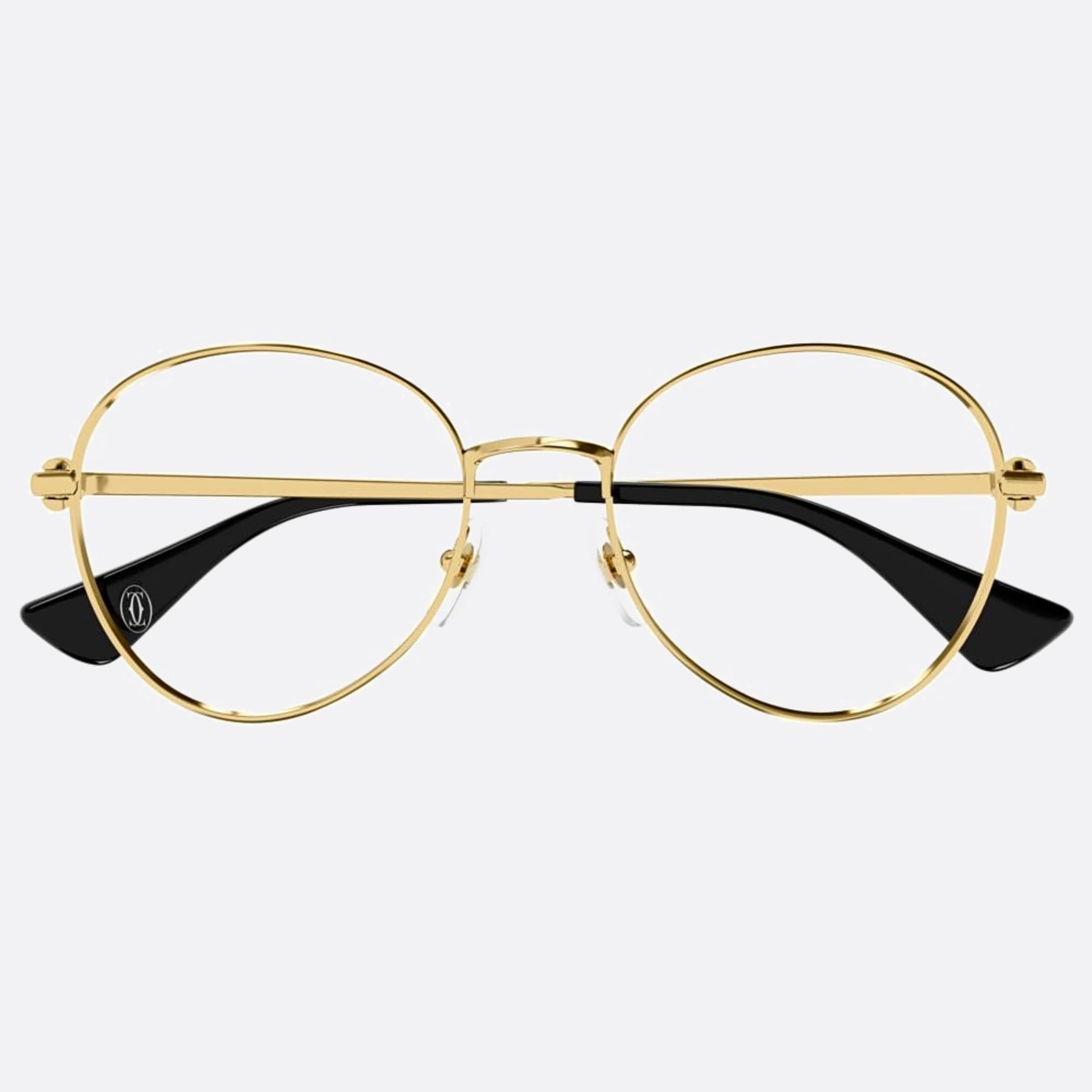 Cartier 54mm Gold Round Women Eyeglasses - Main View
