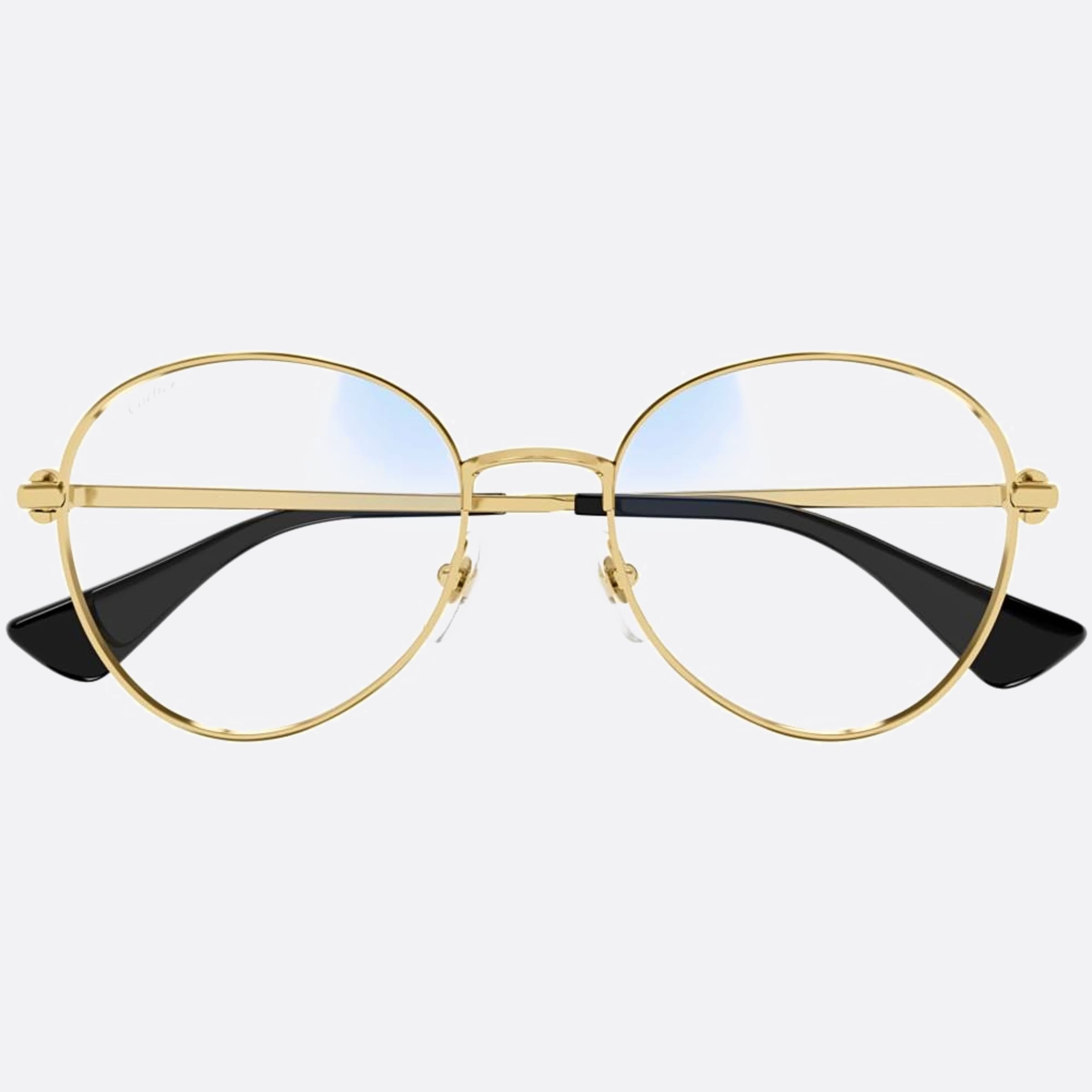 Cartier 54mm Gold Round Photochromic Women Sunglasses - Main View