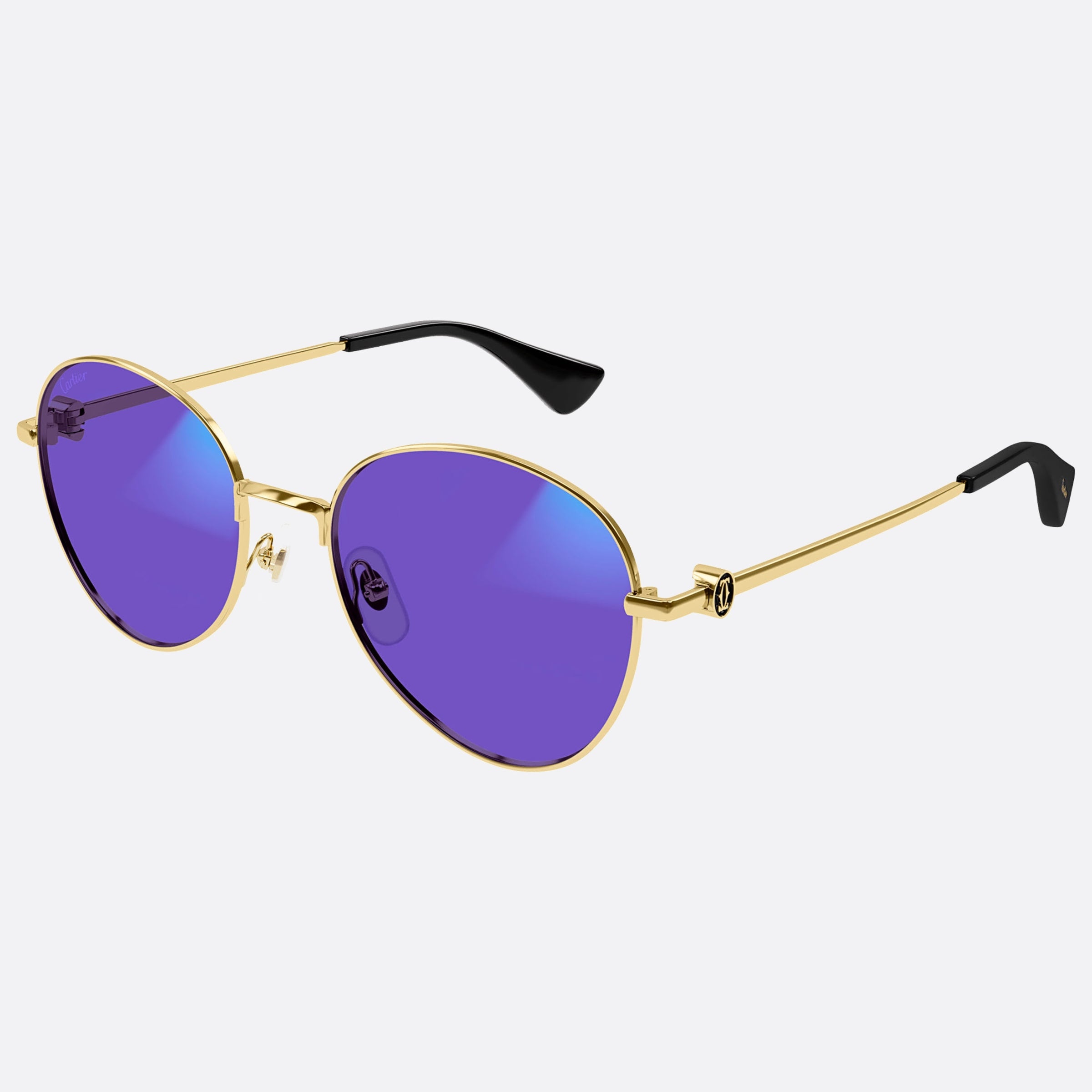 Cartier 54mm Gold Round Photochromic Women Sunglasses - Lifestyle Shot