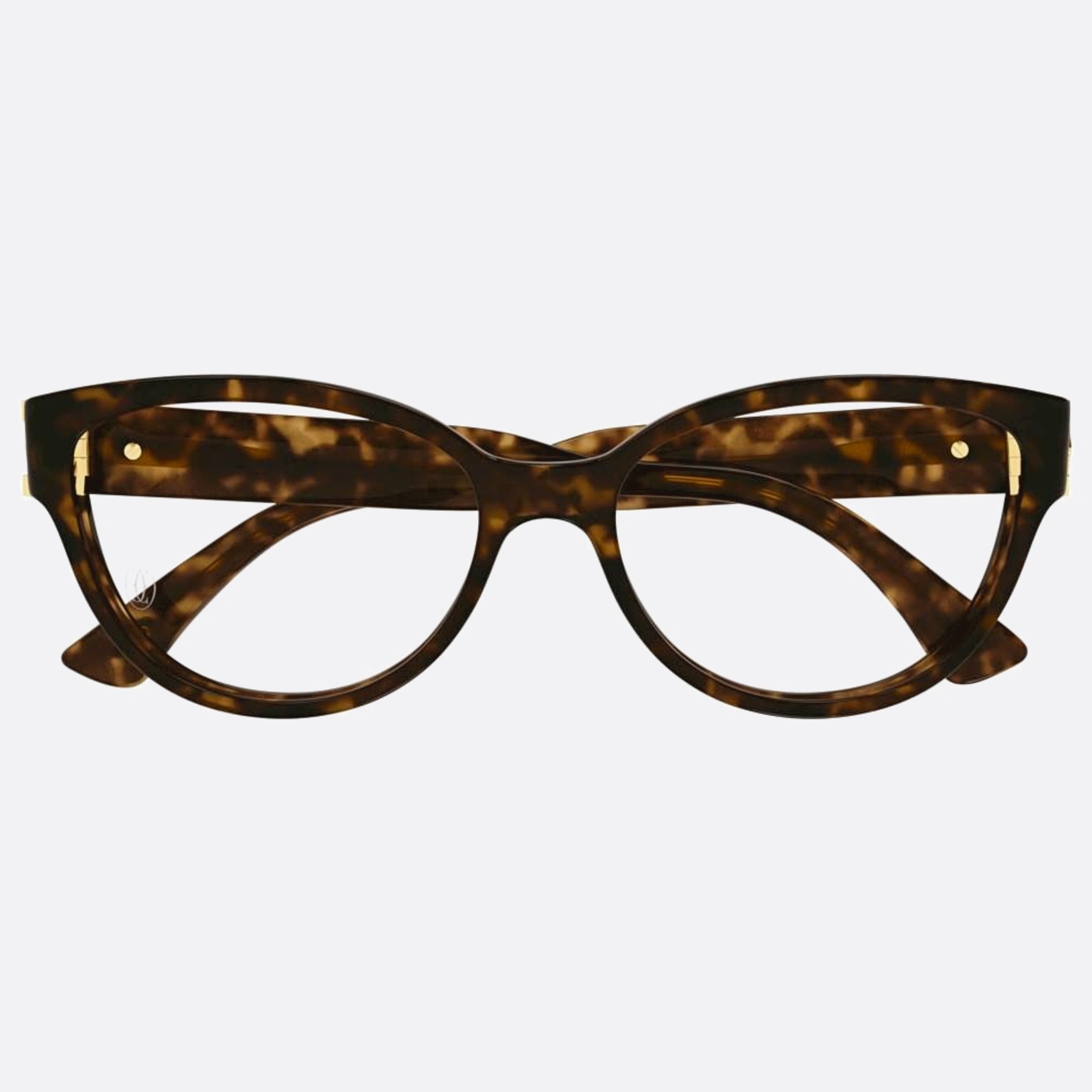 Cartier 54mm Havana Cat Eye Women Eyeglasses - Main View