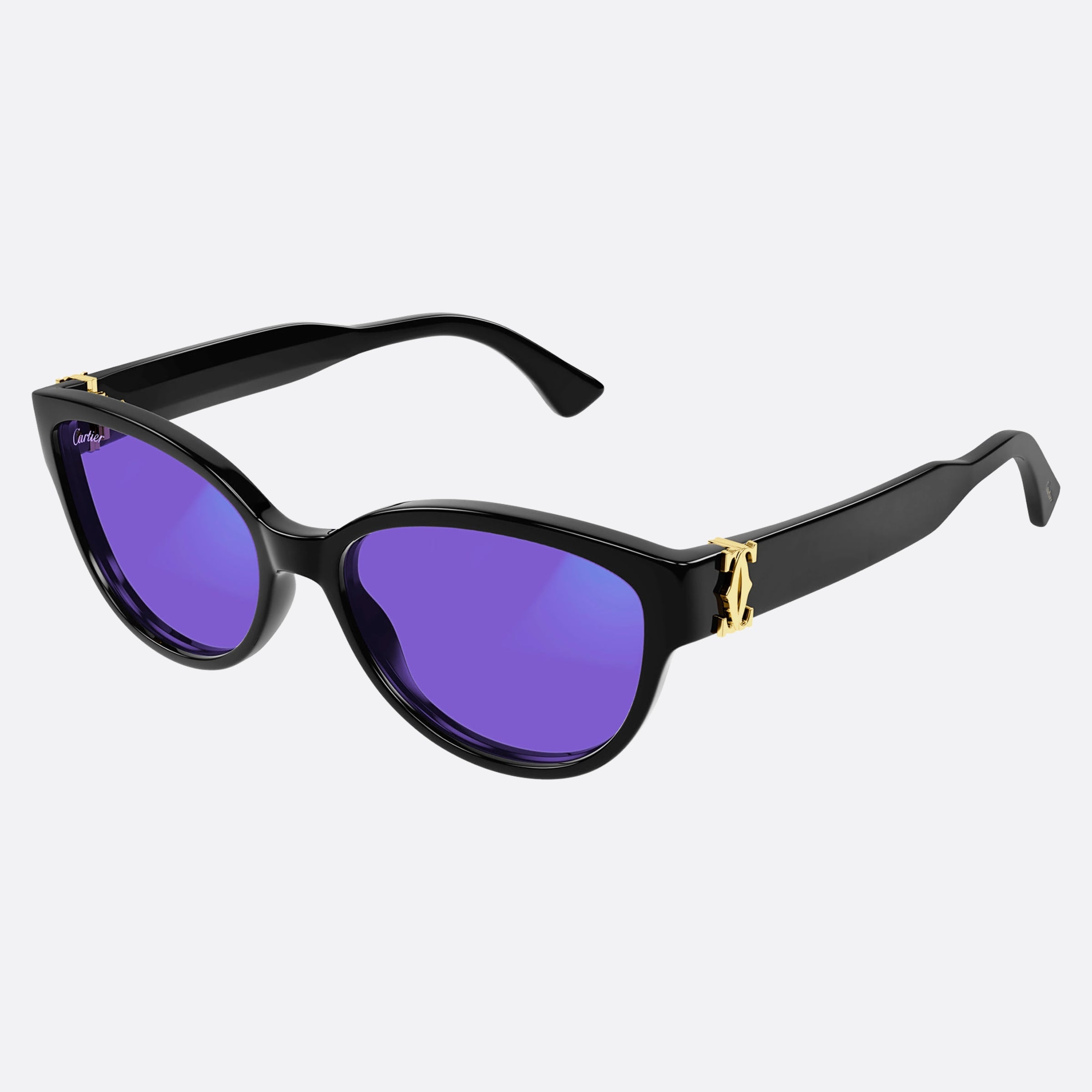 Cartier 56mm Black Cat Eye Women Sunglasses - Lifestyle Shot