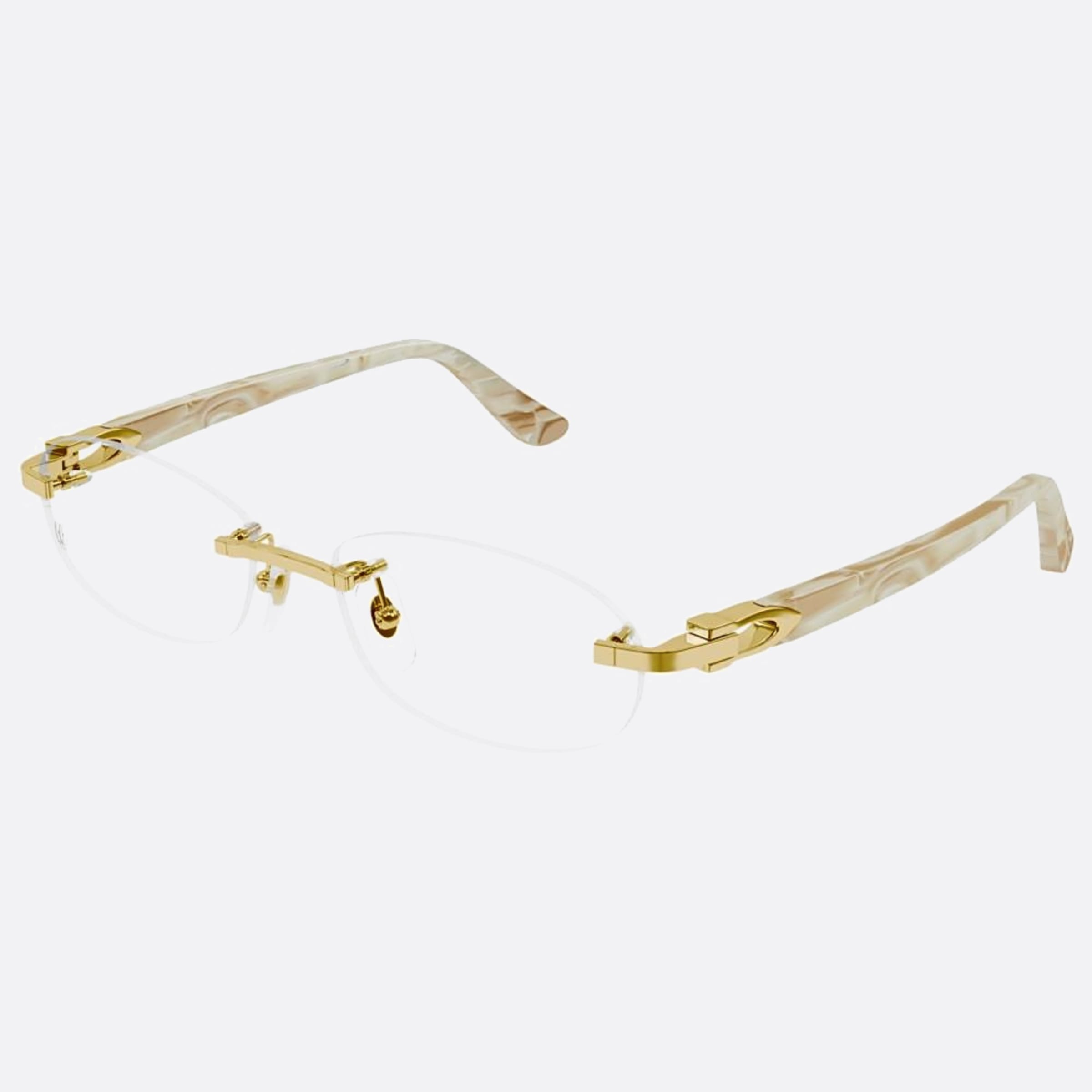 Cartier 52mm Ct0455oj Gdsw Gold Round Women Eyeglasses - Side View