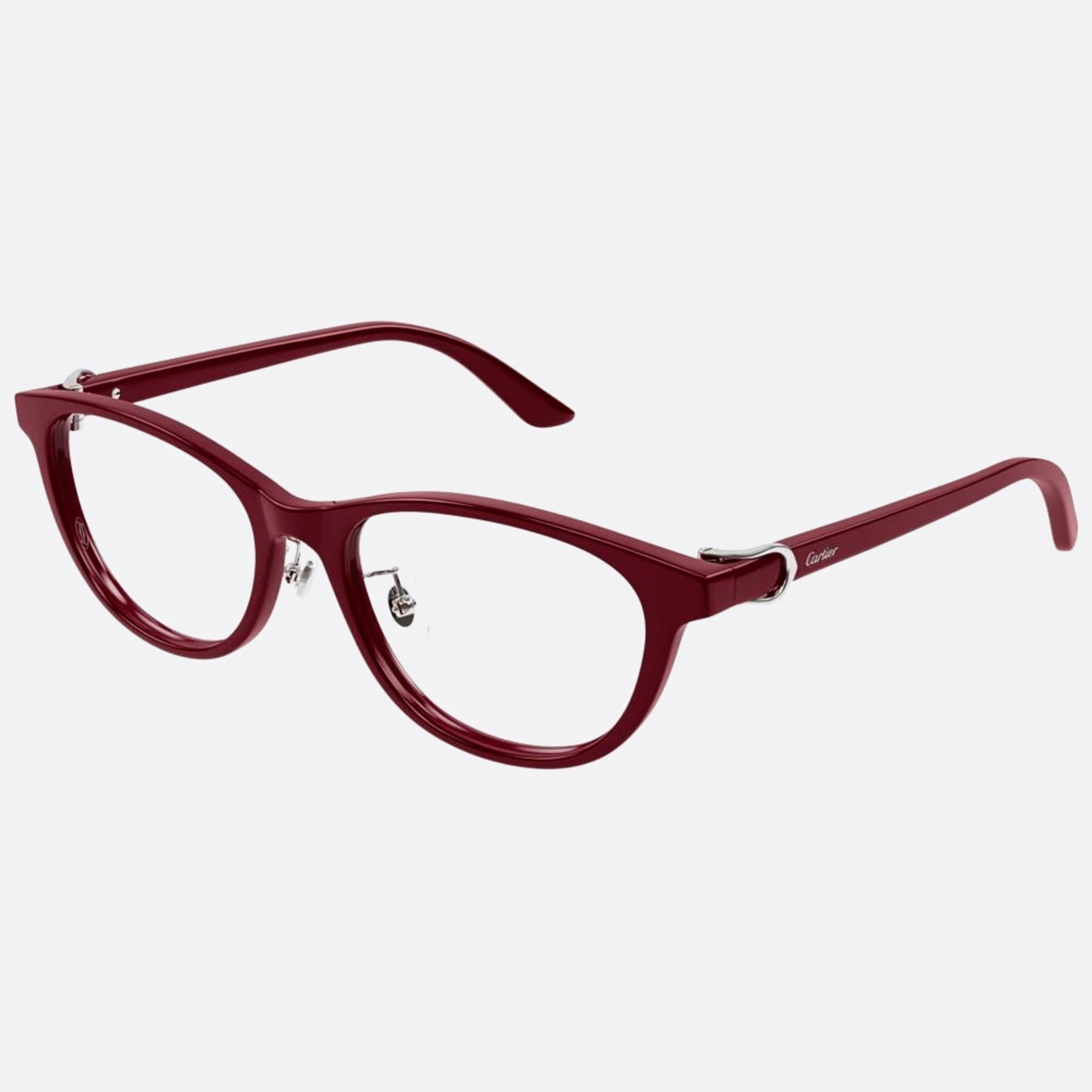 Cartier 53mm Ct0456oj Red Cat Eye Women Eyeglasses - Side View