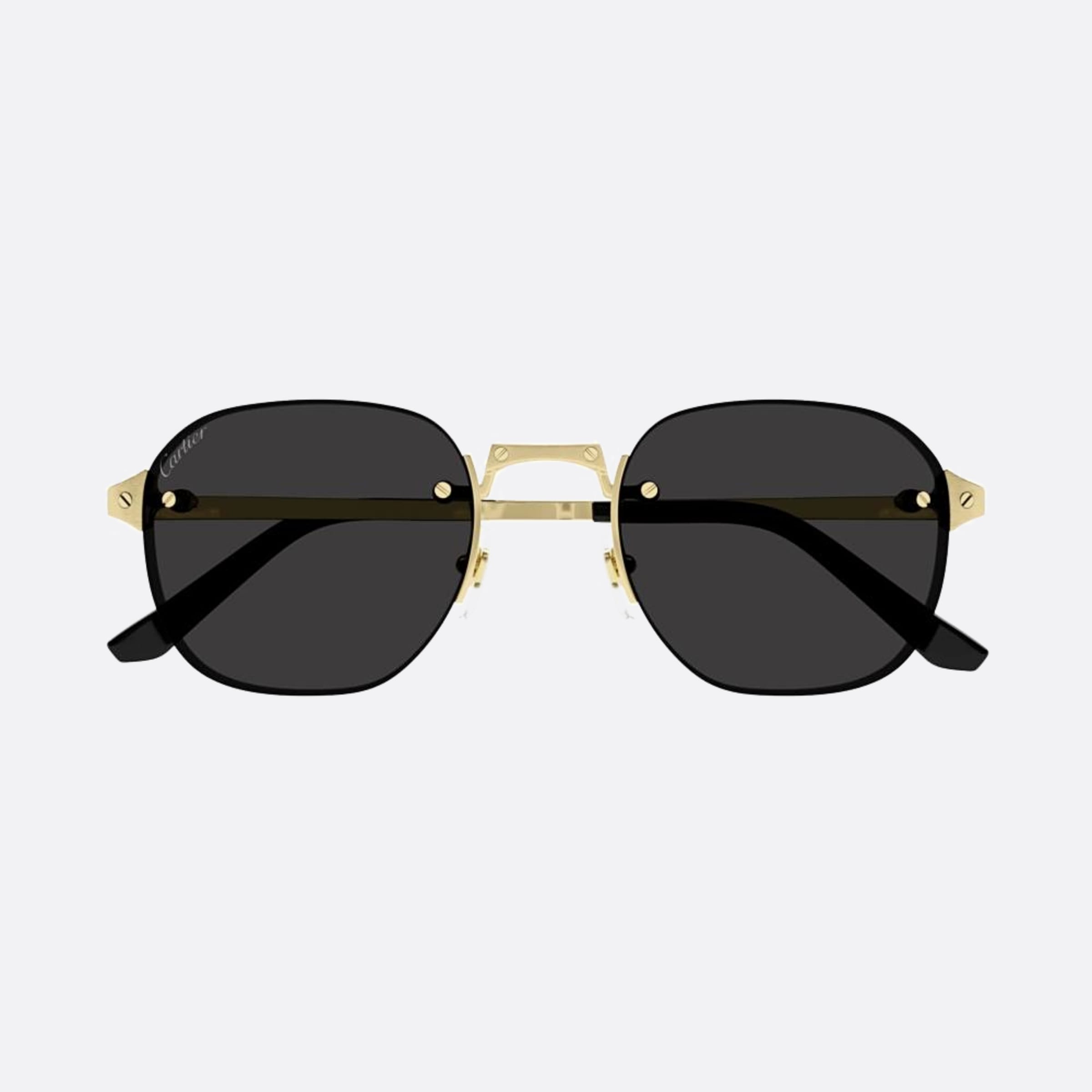 Cartier 51mm Black Geometric Men Sunglasses - Main View