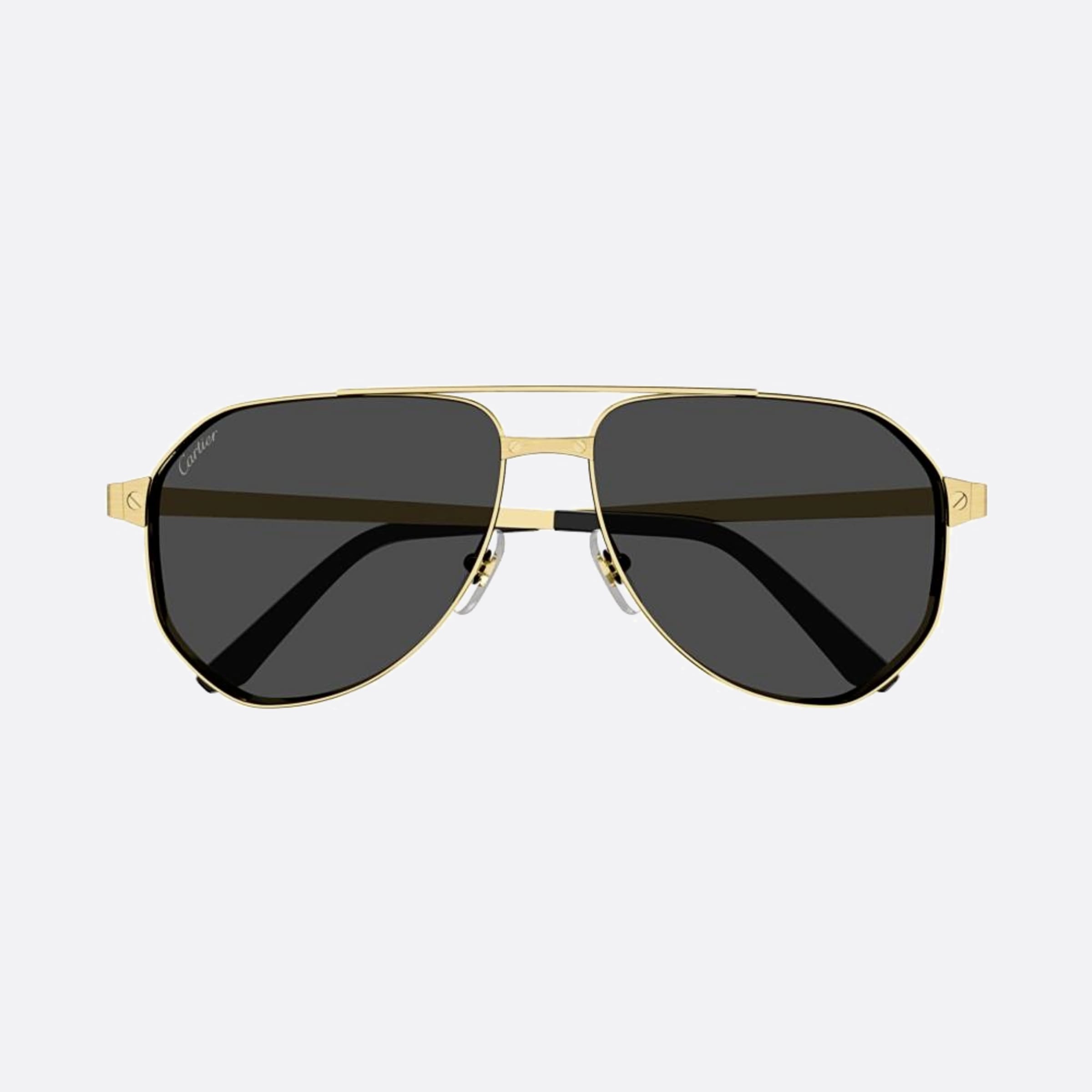 Cartier 60mm Black Pilot Polarized Men Sunglasses - Main View