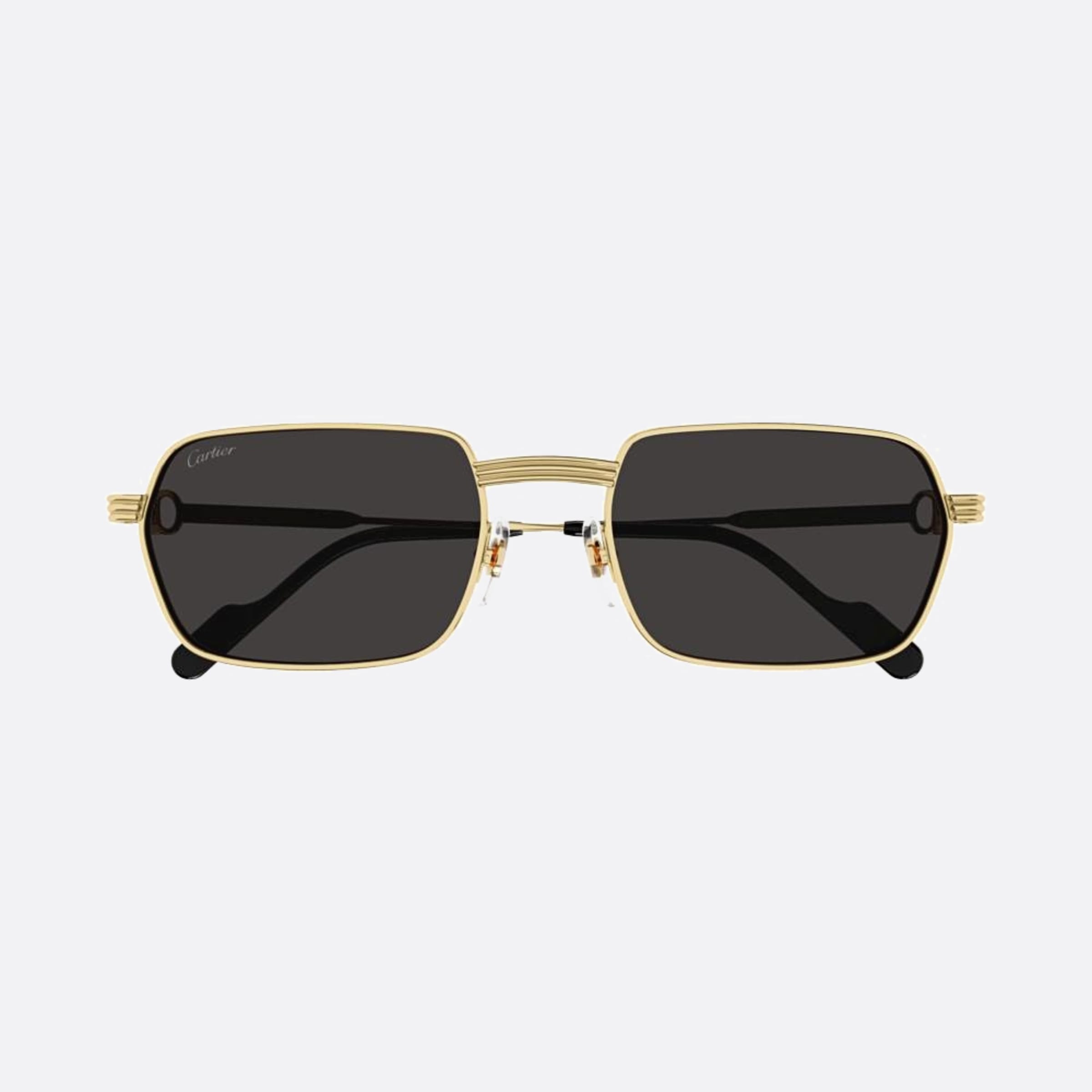 Cartier 56mm Gold Rectangle Men Sunglasses - Main View