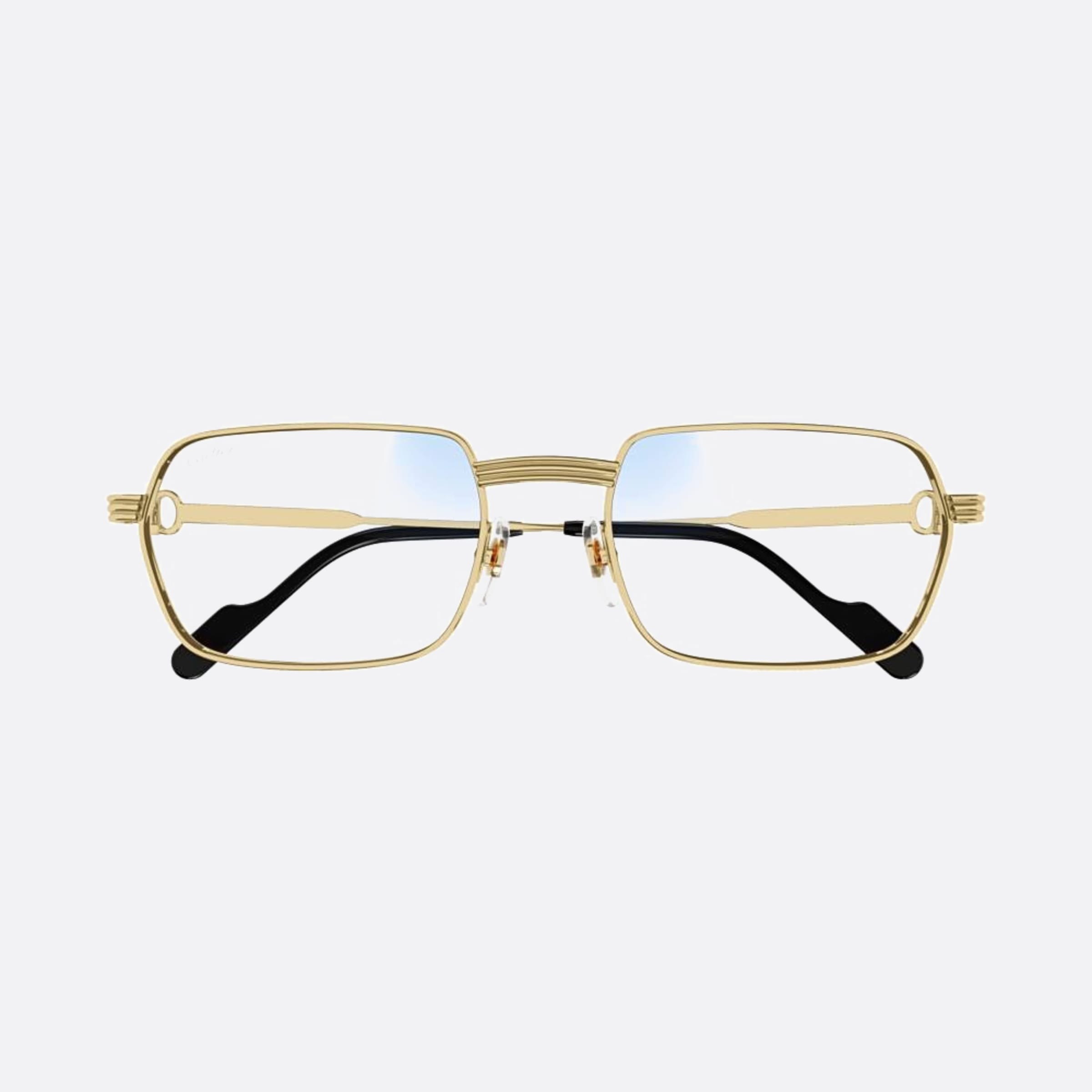 Cartier 56mm Gph Gold Rectangle Photochromic Men Sunglasses - Main View