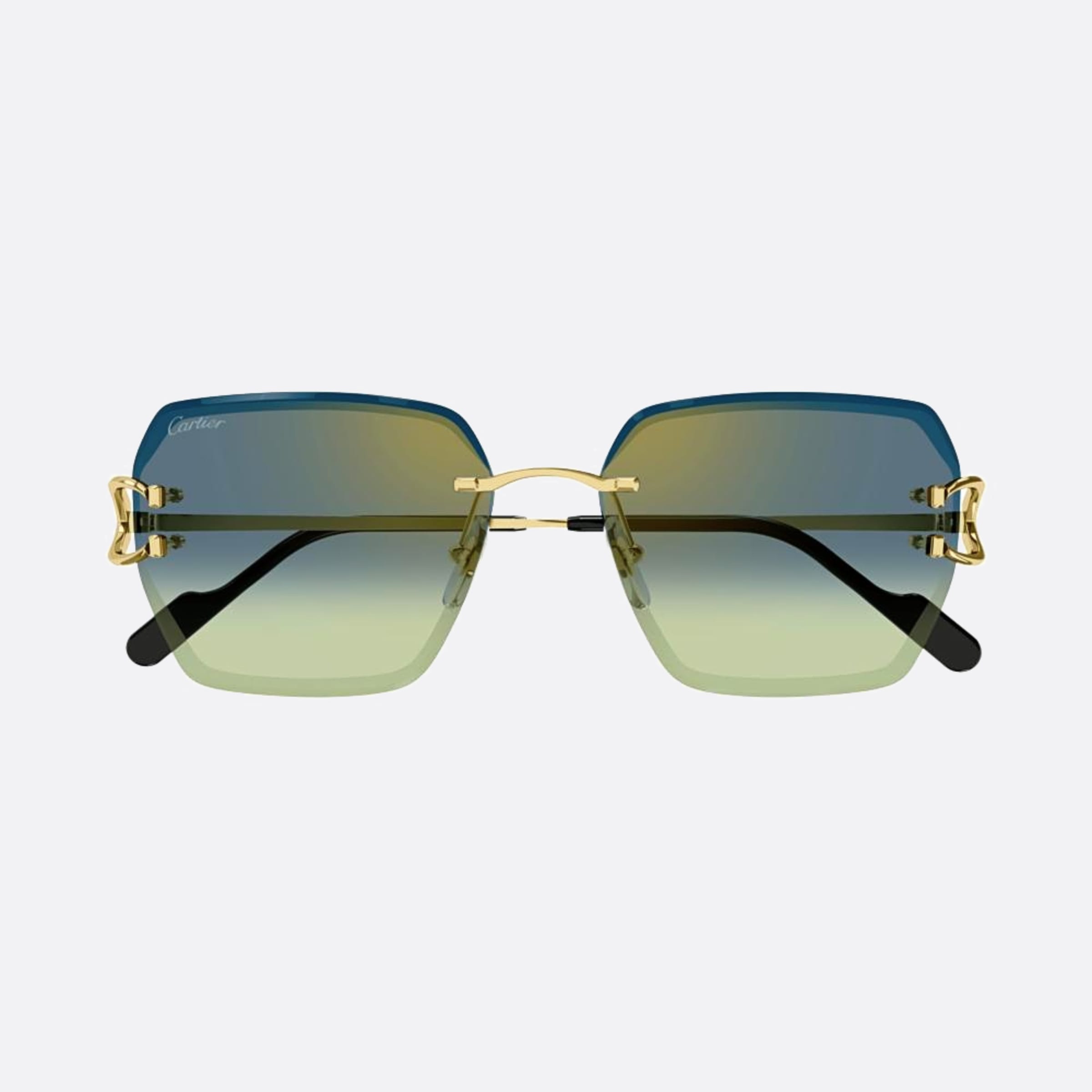 Cartier 58mm Cfv Gold Oversize Women Sunglasses - Main View