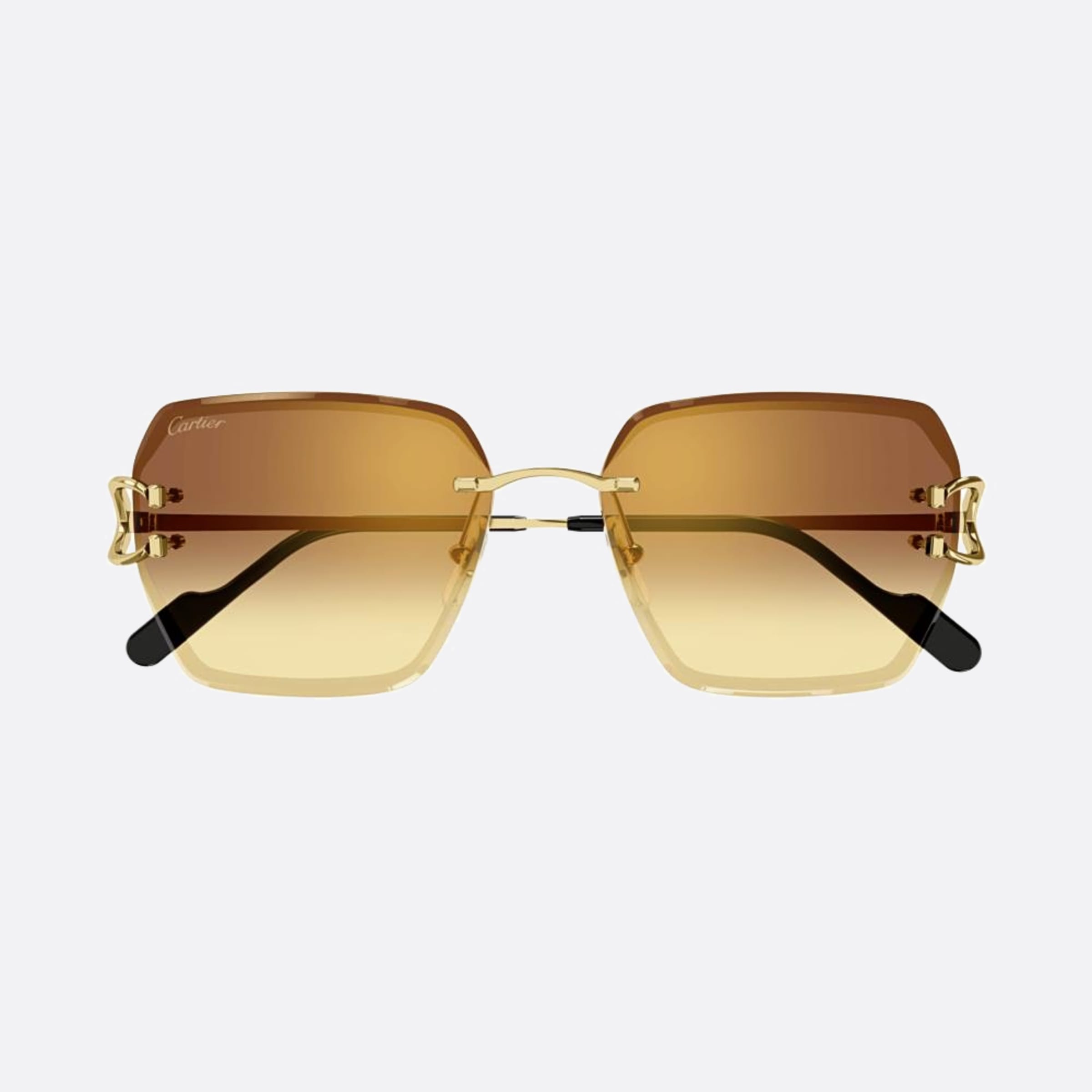 Cartier 58mm Der Gold Oversize Women Sunglasses - Main View