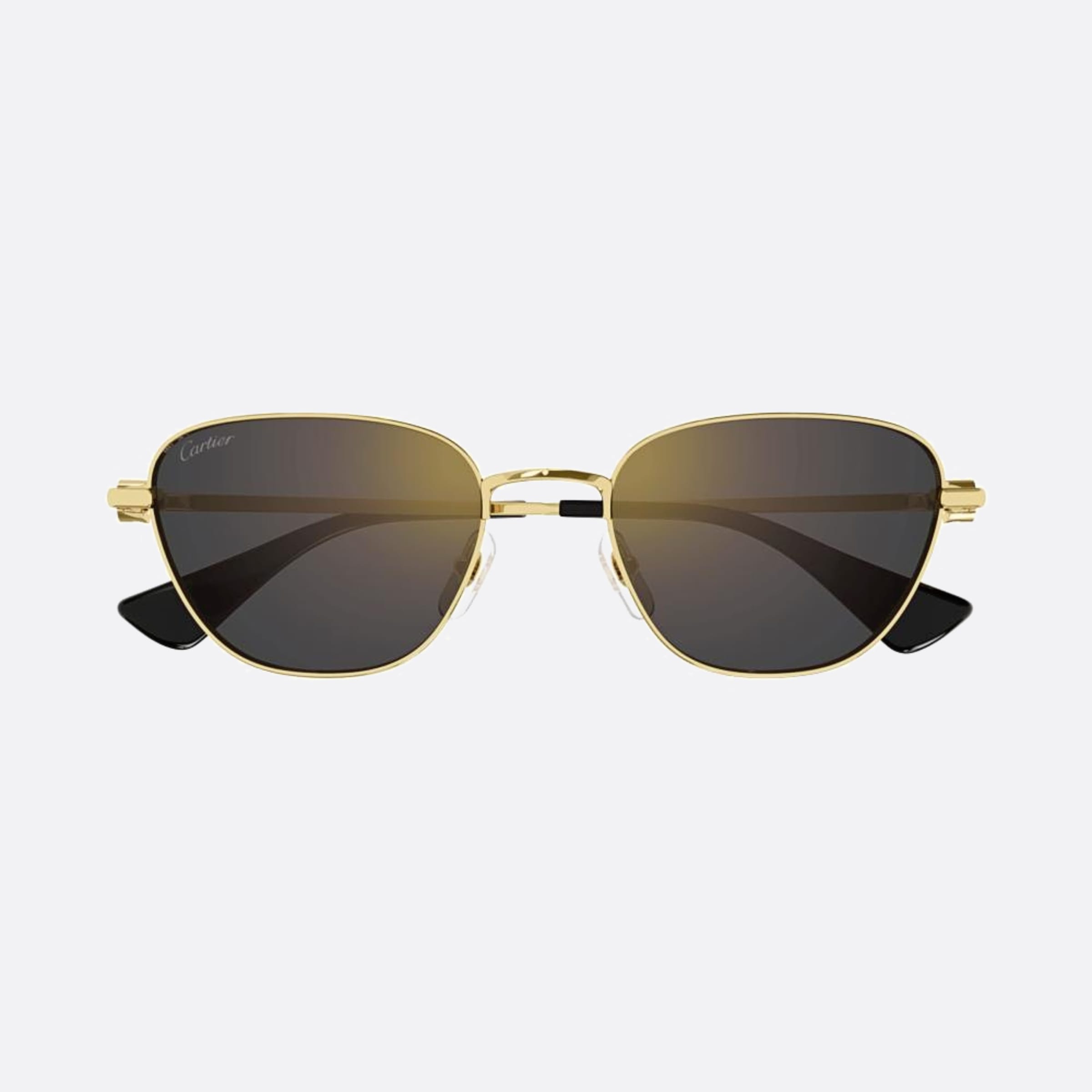 Cartier 53mm Gold Cat Eye Women Sunglasses - Main View