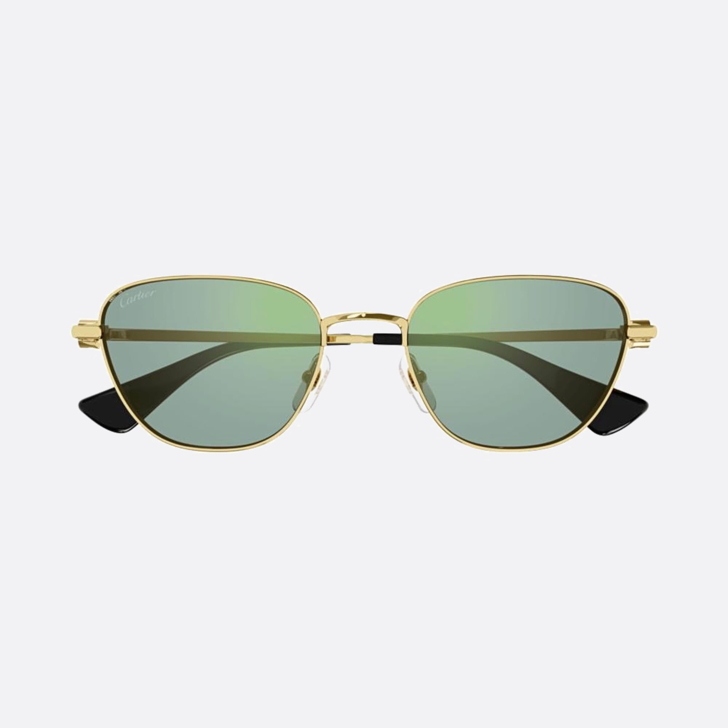 Cartier 53mm Cfv Gold Cat Eye Women Sunglasses - Main View