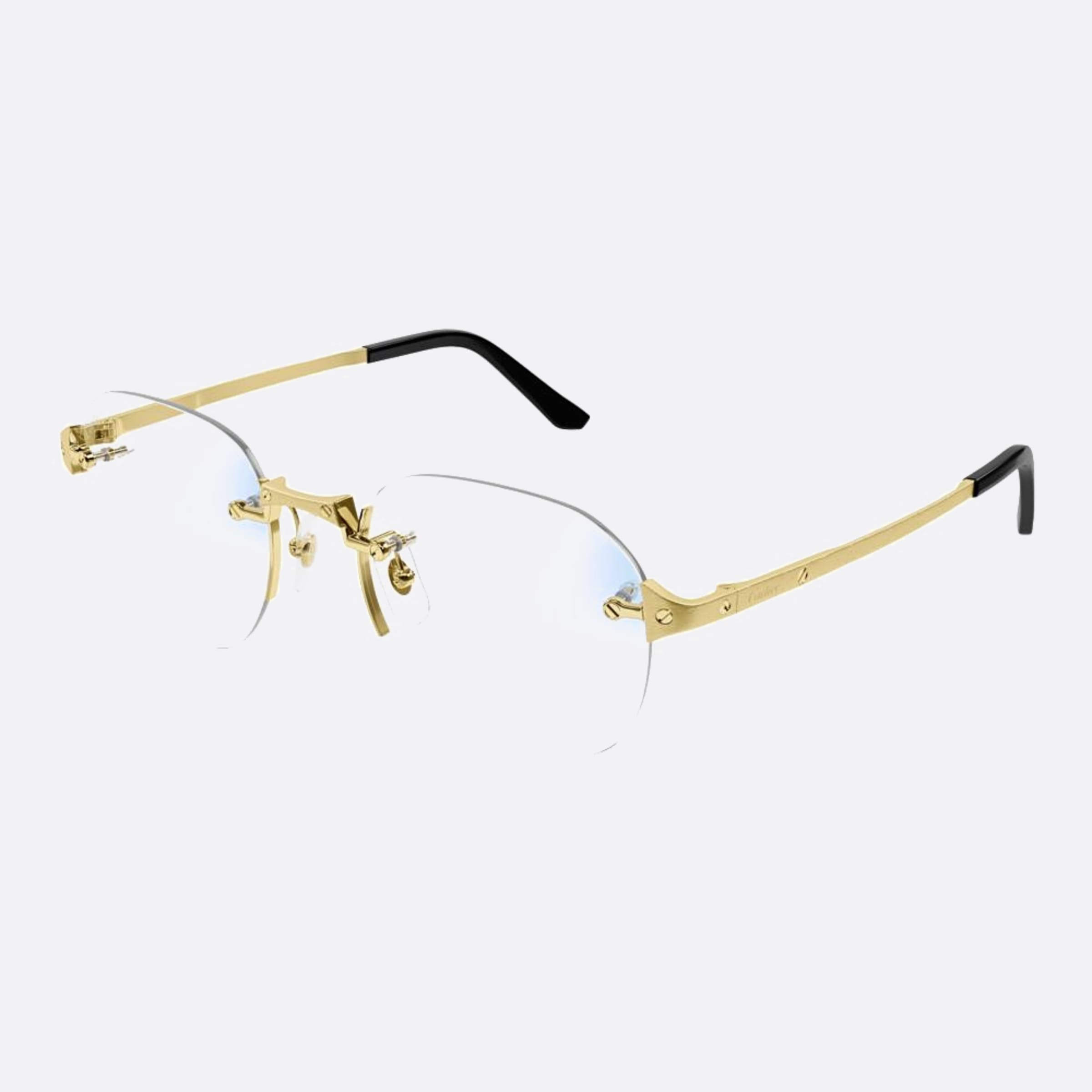 Cartier 53mm Gph Gold Pantos Photochromic Men Sunglasses - Side View
