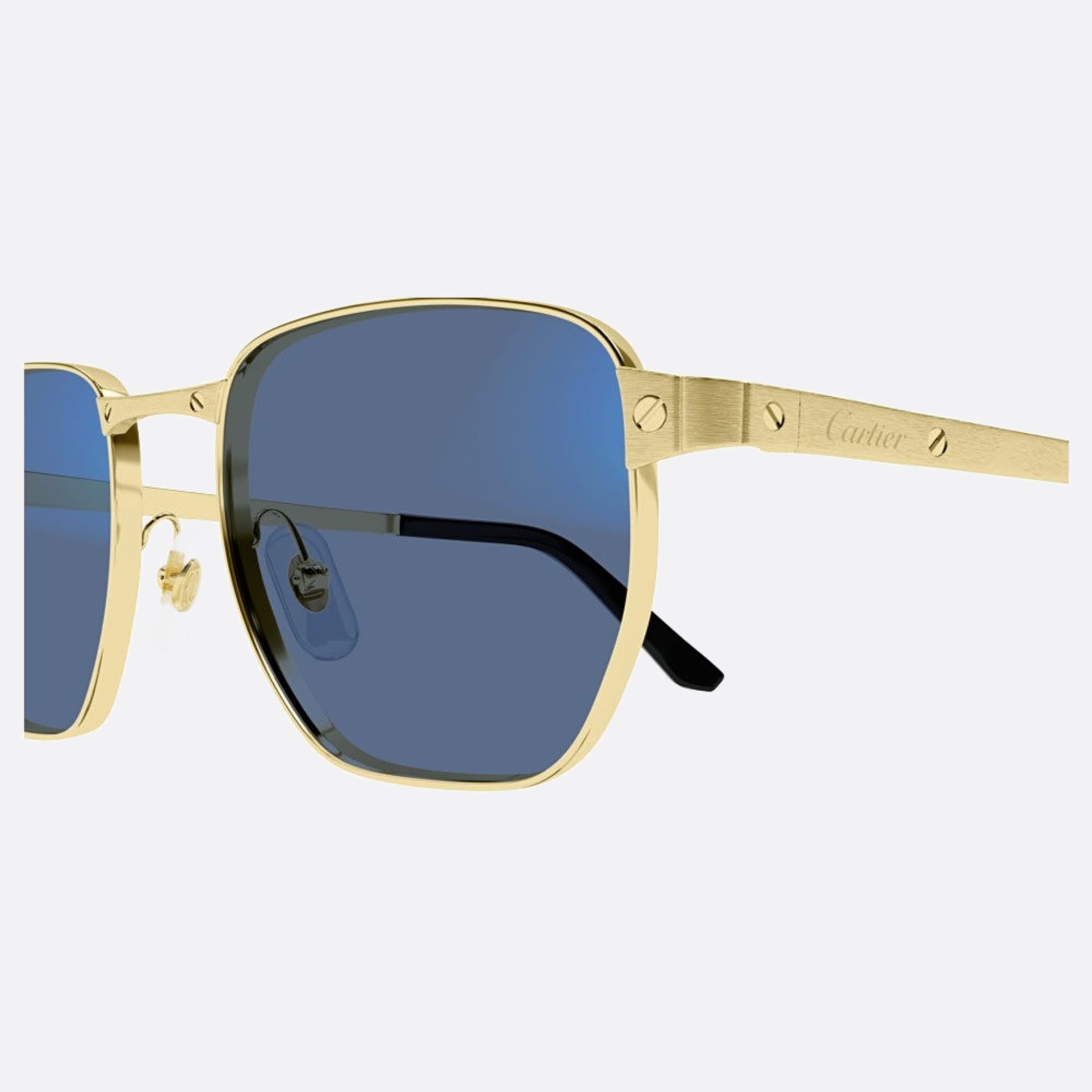 Cartier 53mm Gph Gold Squared Photochromic Men Sunglasses - Additional Angle