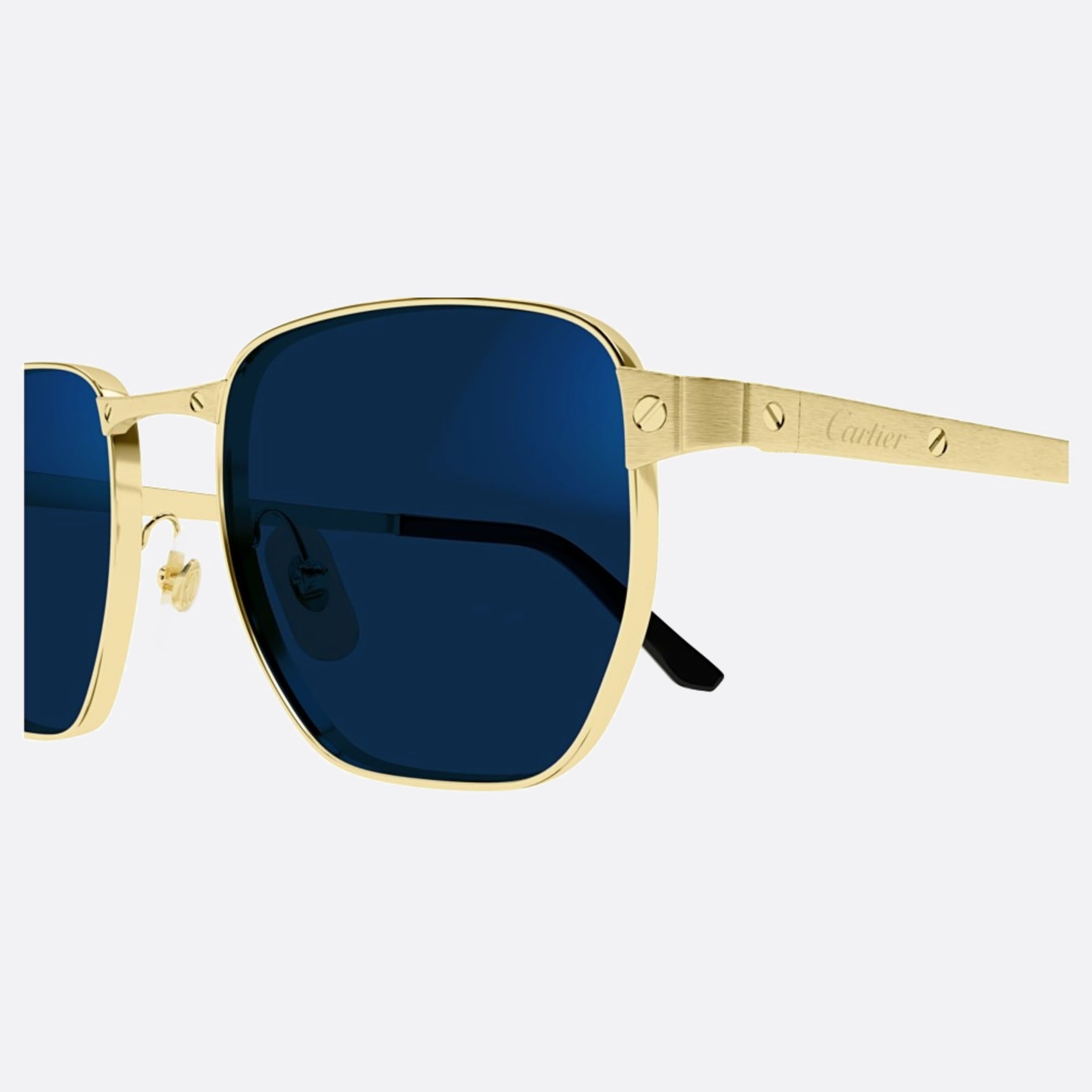 Cartier 53mm Gph Gold Squared Photochromic Men Sunglasses - Additional Angle