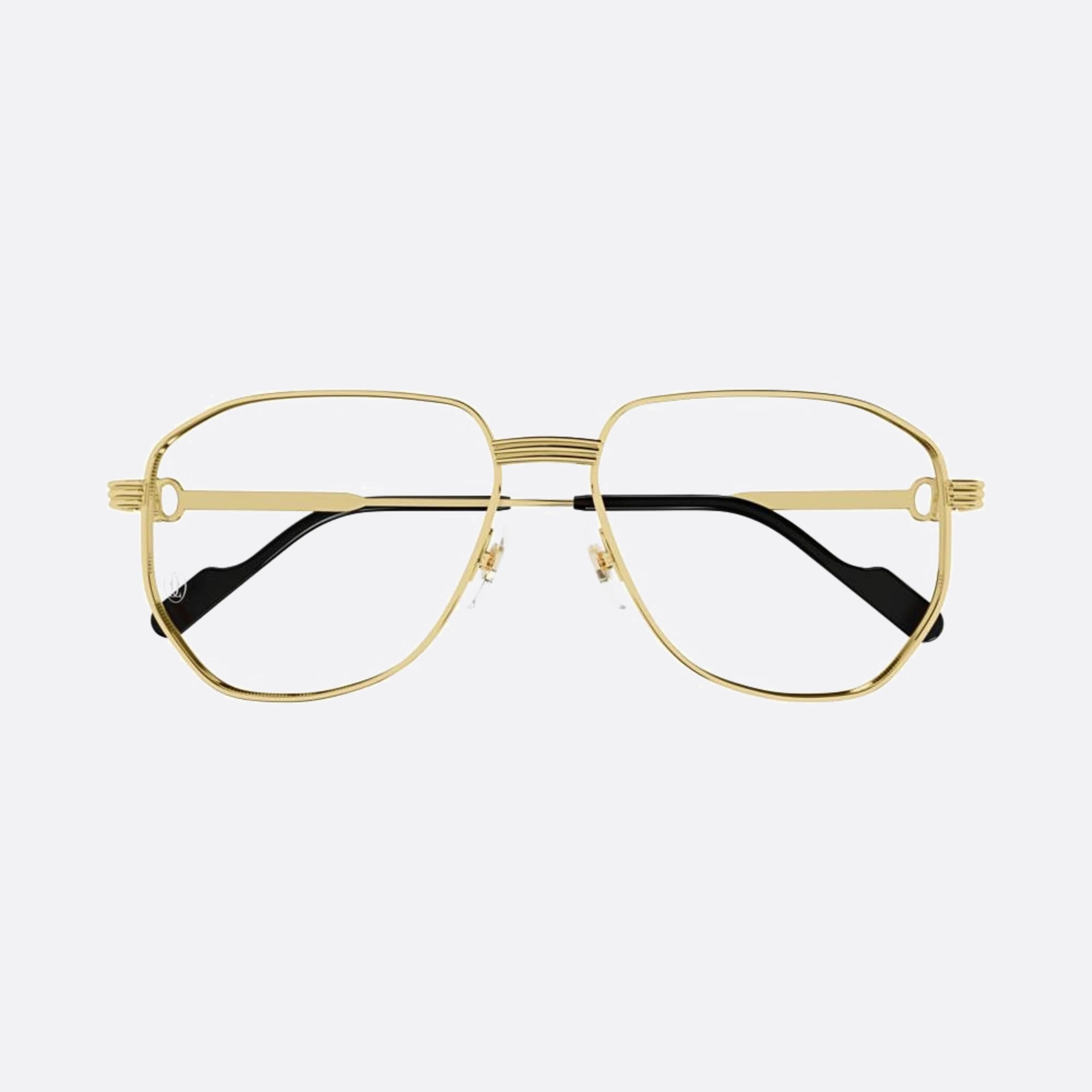 Cartier 58mm Gold Pilot Men Eyeglasses - Main View