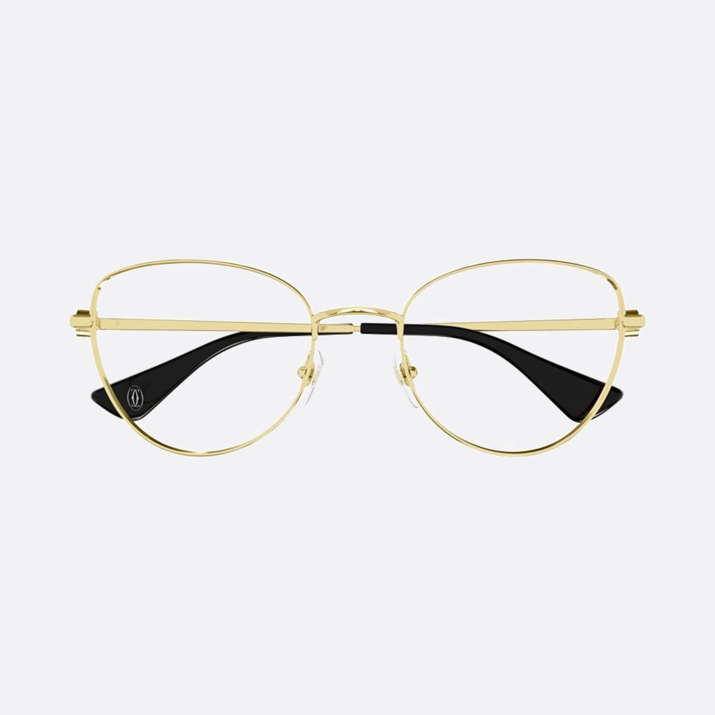 Cartier 55mm Gdbk Gold Cat Eye Women Eyeglasses - Main View