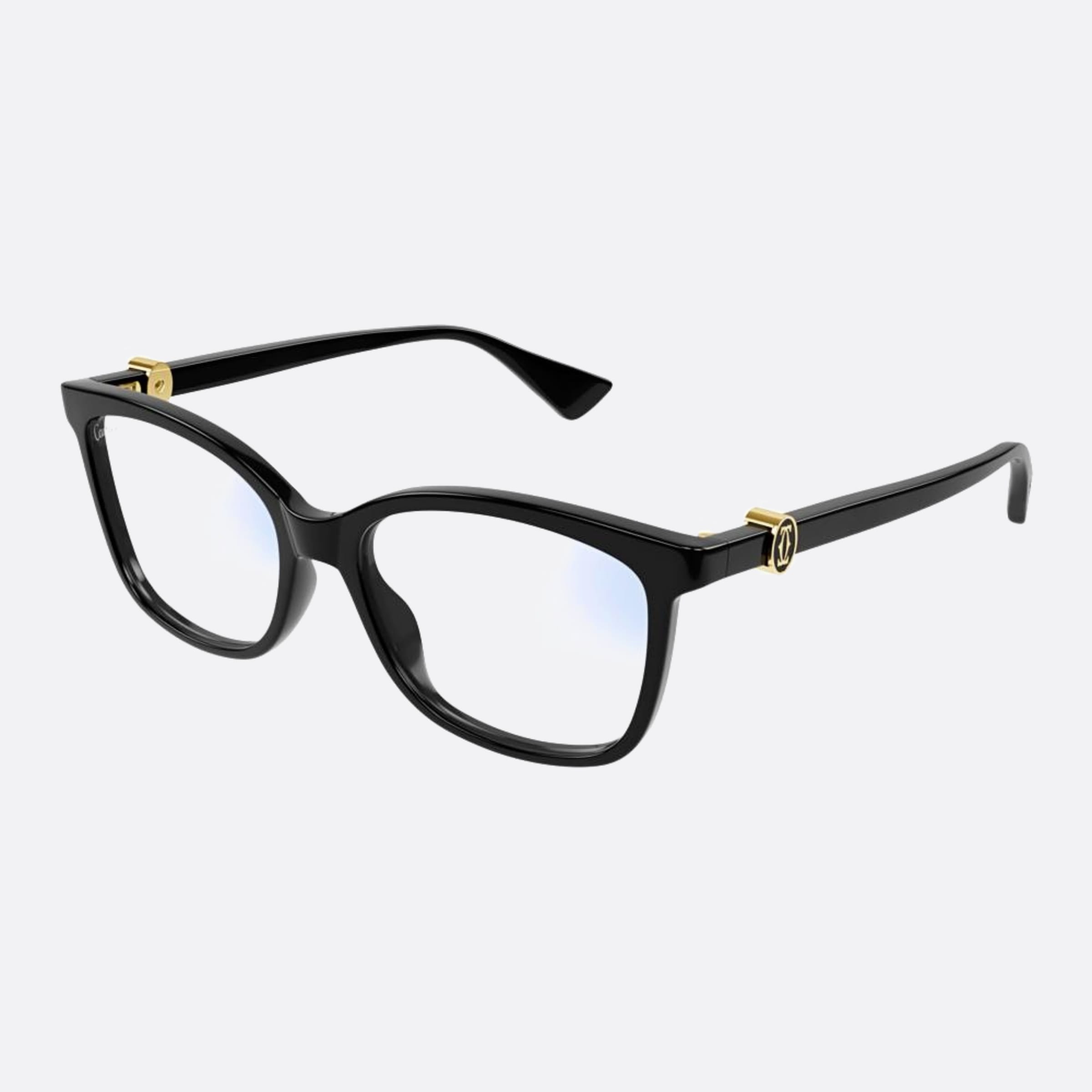 Cartier 55mm Bph Black Squared Photochromic Women Sunglasses - Side View
