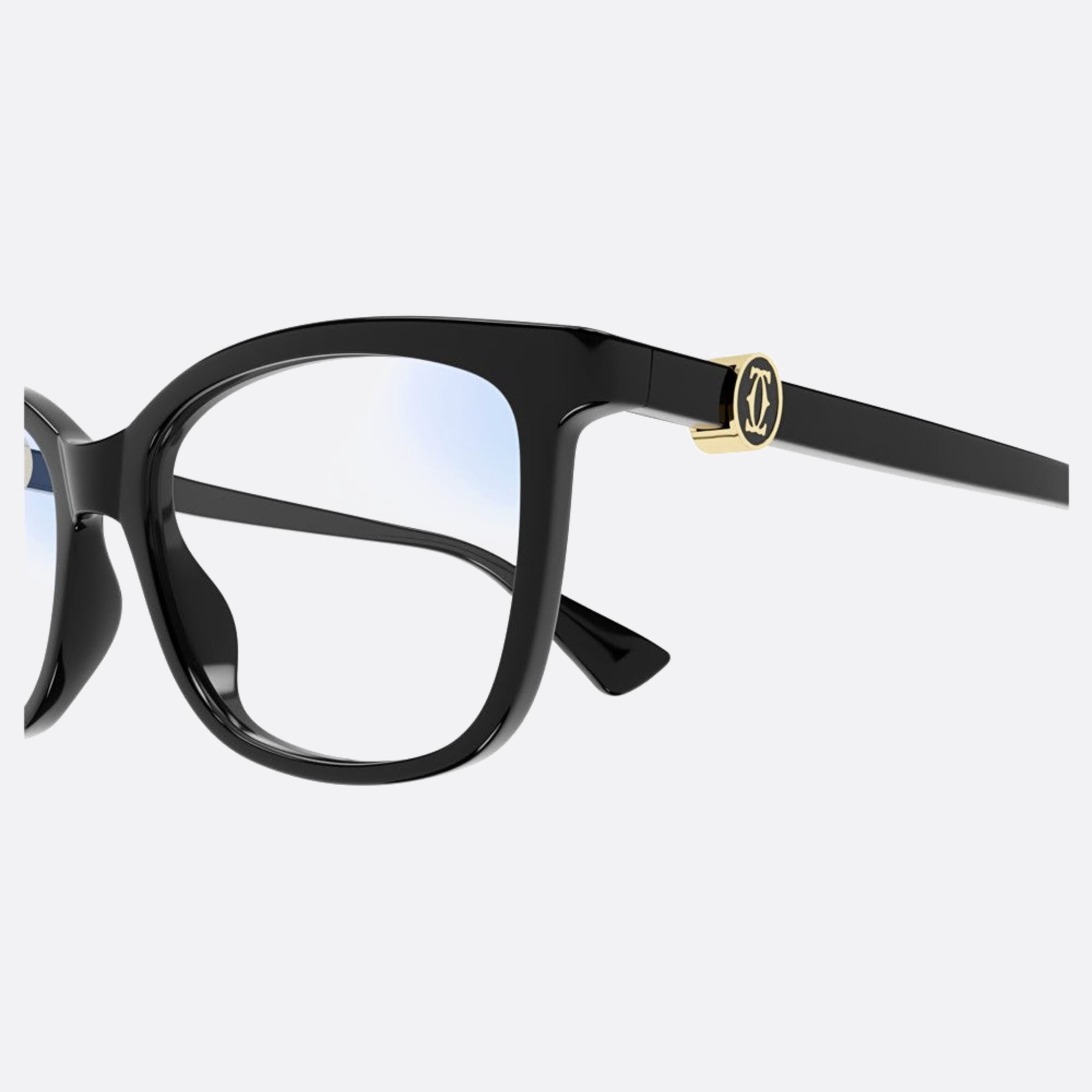 Cartier 55mm Bph Black Squared Photochromic Women Sunglasses - Detail View