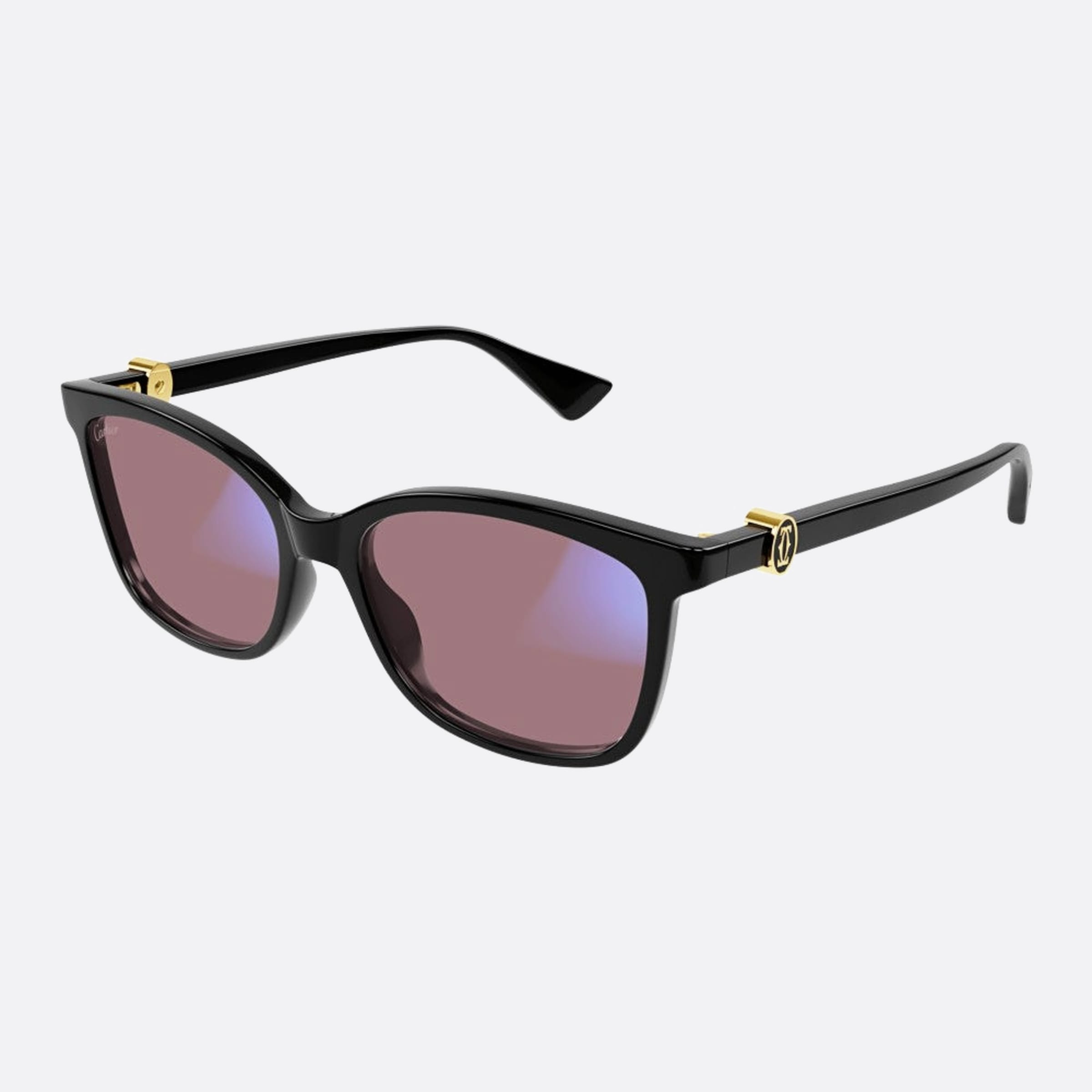 Cartier 55mm Bph Black Squared Photochromic Women Sunglasses - Lifestyle Shot