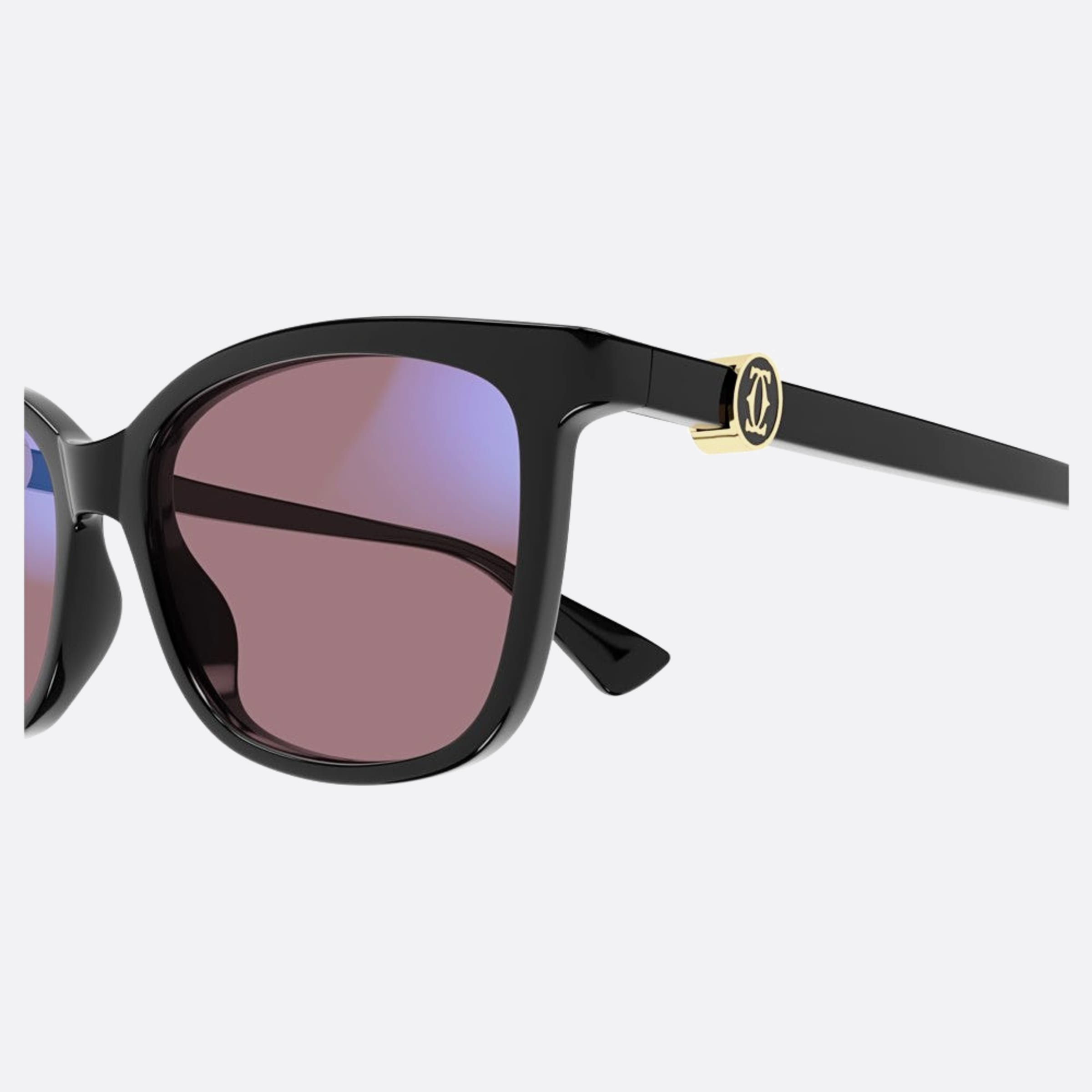 Cartier 55mm Bph Black Squared Photochromic Women Sunglasses - Additional Angle