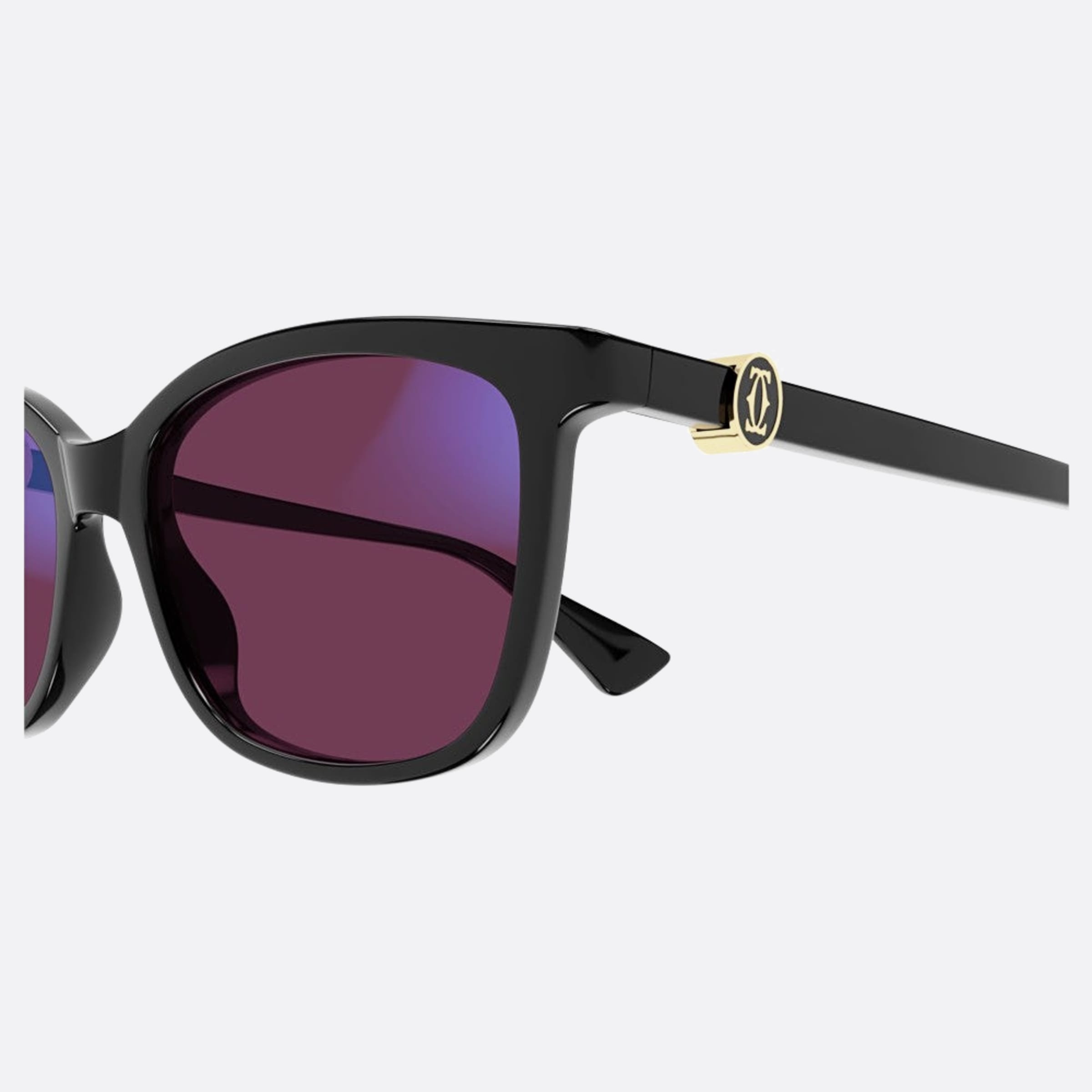 Cartier 55mm Bph Black Squared Photochromic Women Sunglasses - Additional Angle