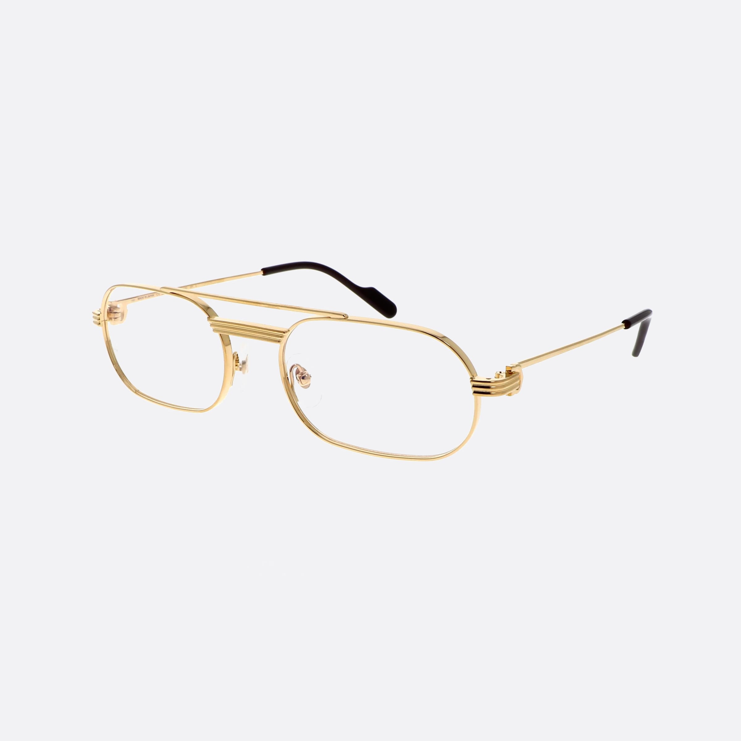 Cartier 57mm Exception Gold Rectangle Men Eyeglasses - Main View