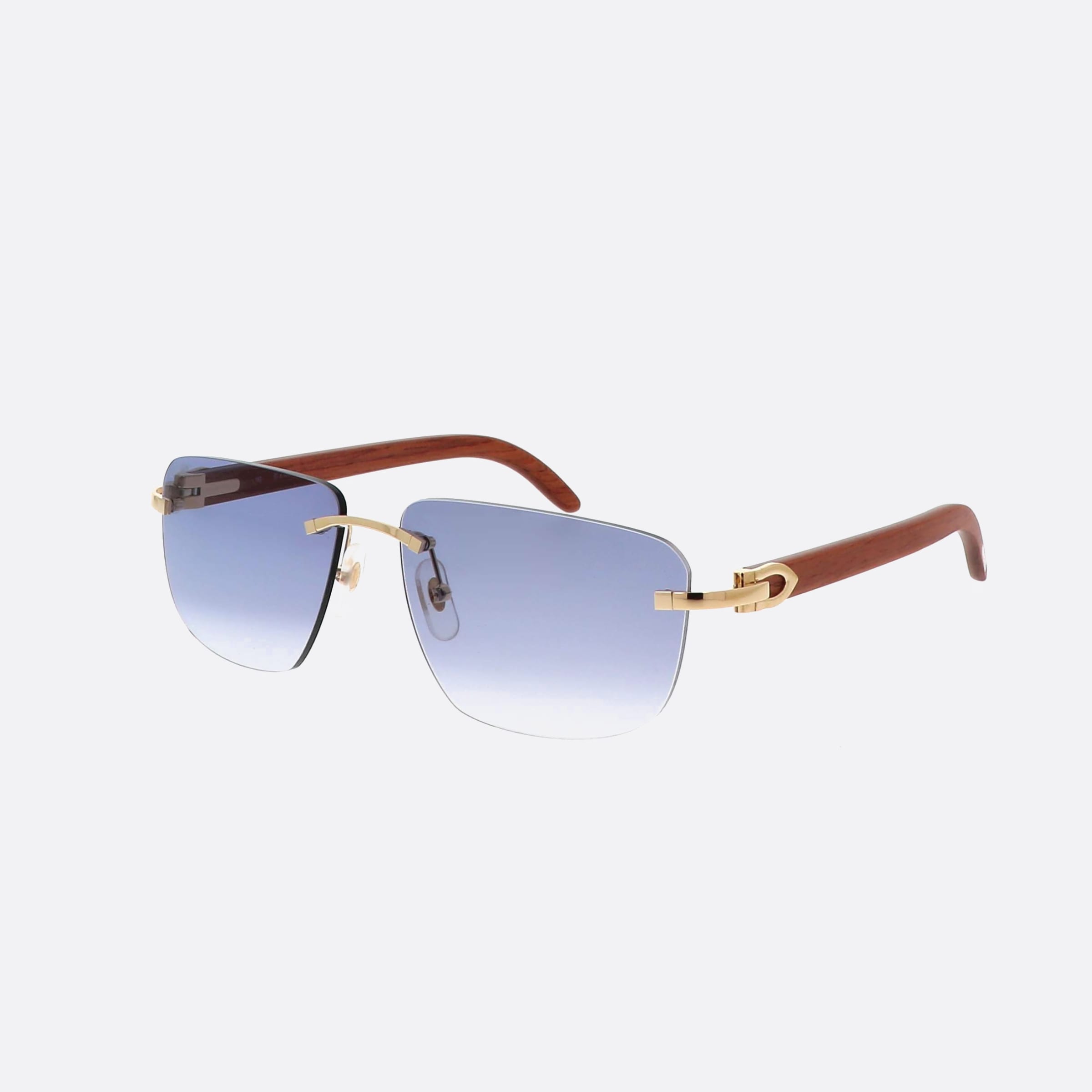 Cartier 58mm Rimless Sun Ct0040rs Brown Rectangle Men Sunglasses - Main View