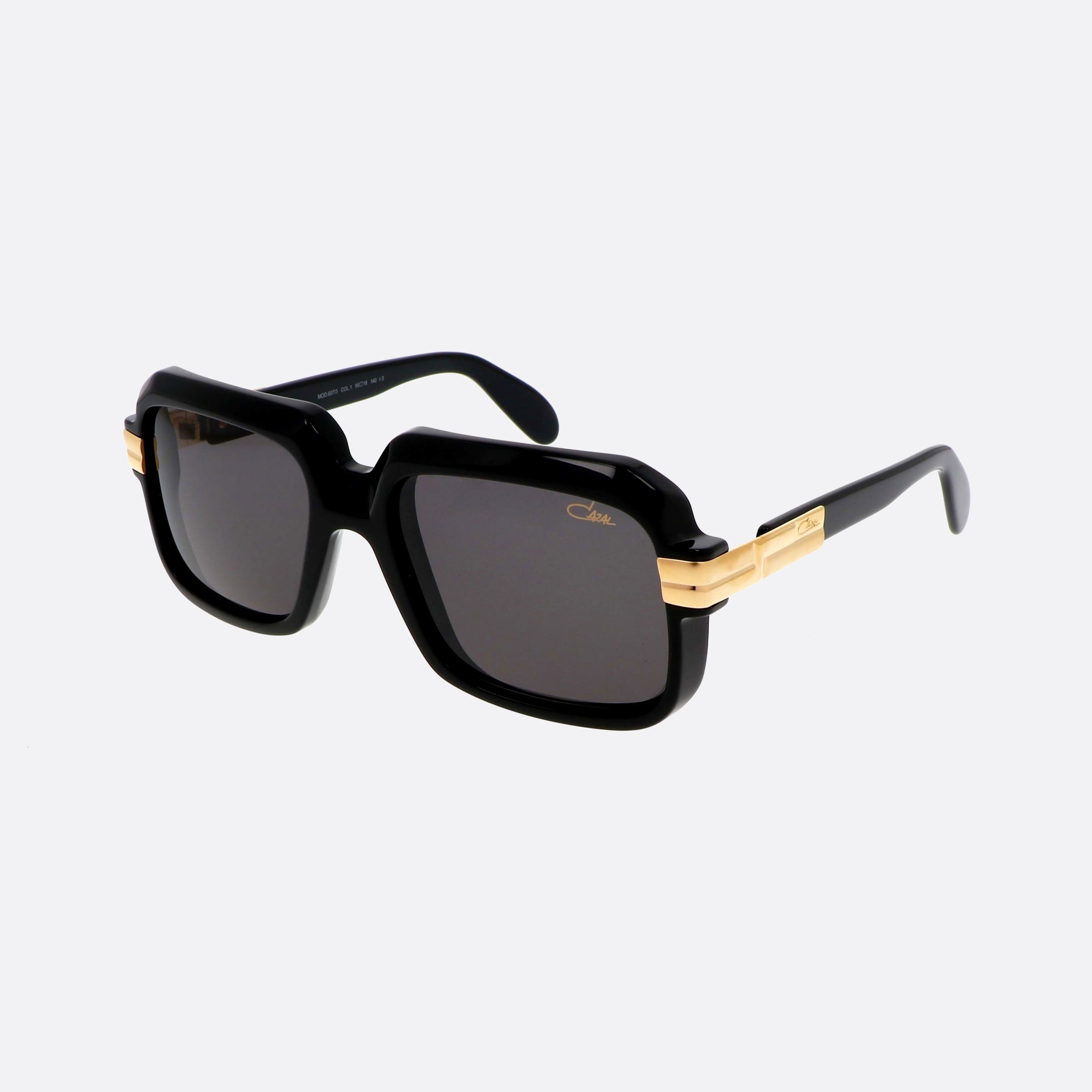 Cazal 56mm Black Rectangle Men Sunglasses - Main View