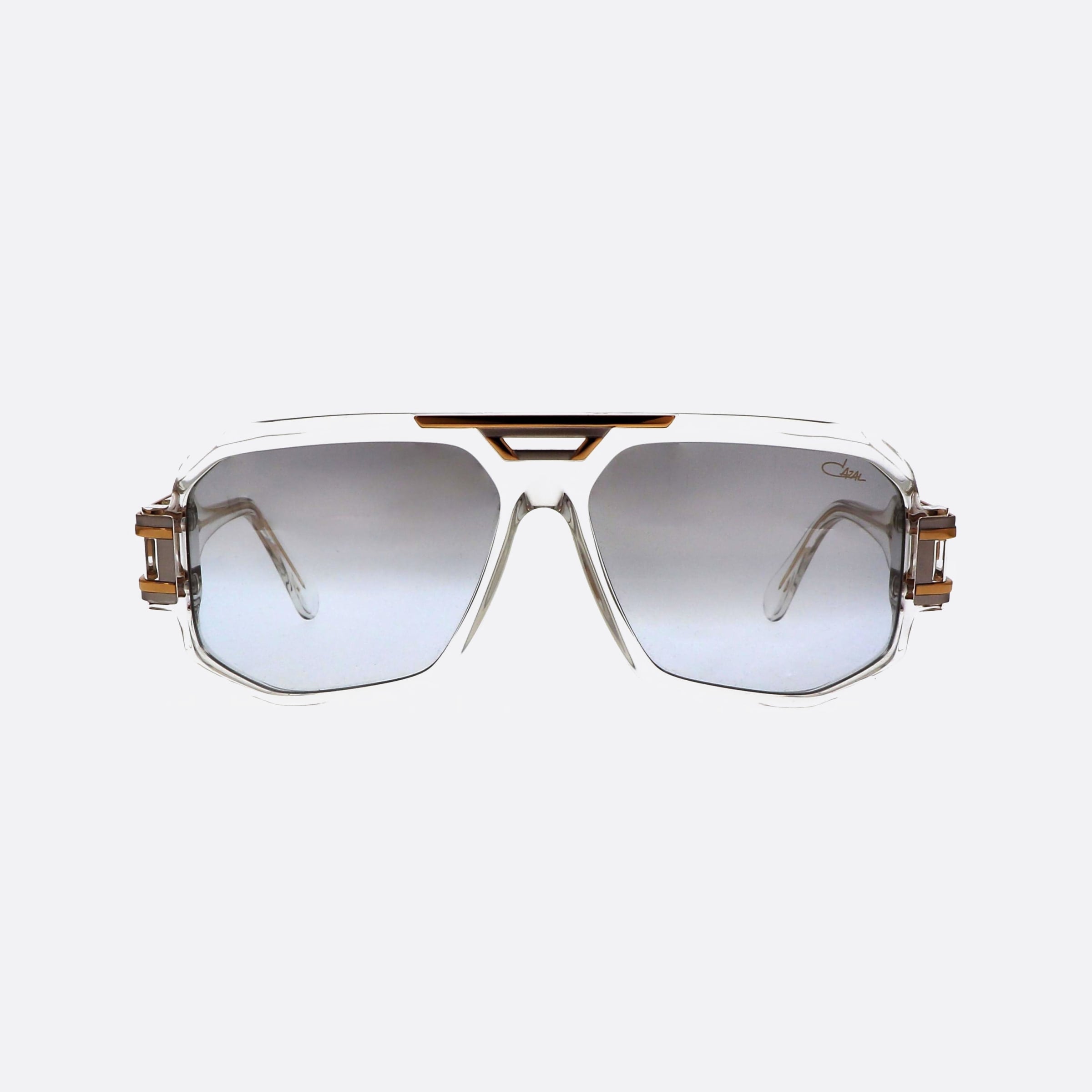 Cazal 60mm Clear Pilot Men Sunglasses - Side View