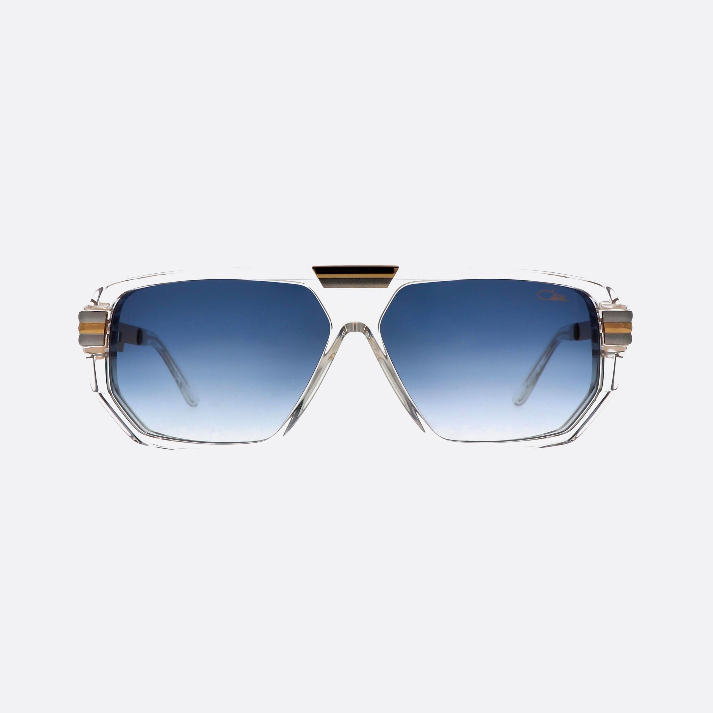Cazal 60mm Clear Pilot Men Sunglasses - Side View